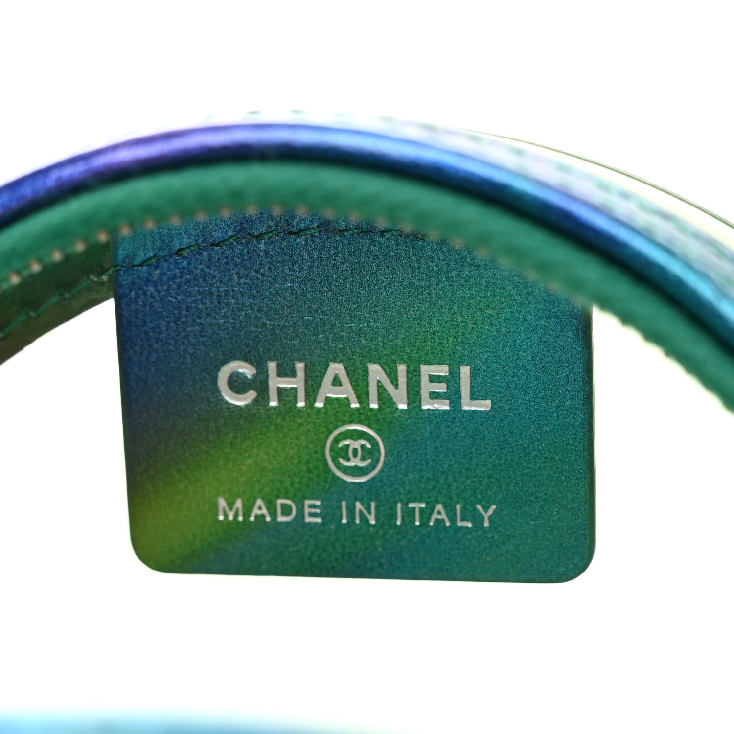 Chanel PVC Calfskin Lambskin Quilted Round Filigree Clutch With Chain Green 6 of 11