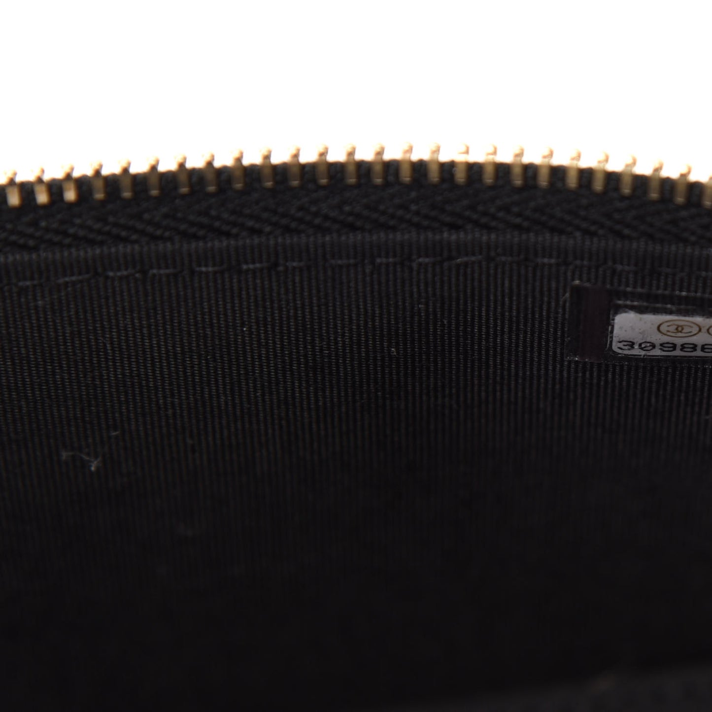Raffia Jute Striped Small Vanity Case With Chain Black Beige