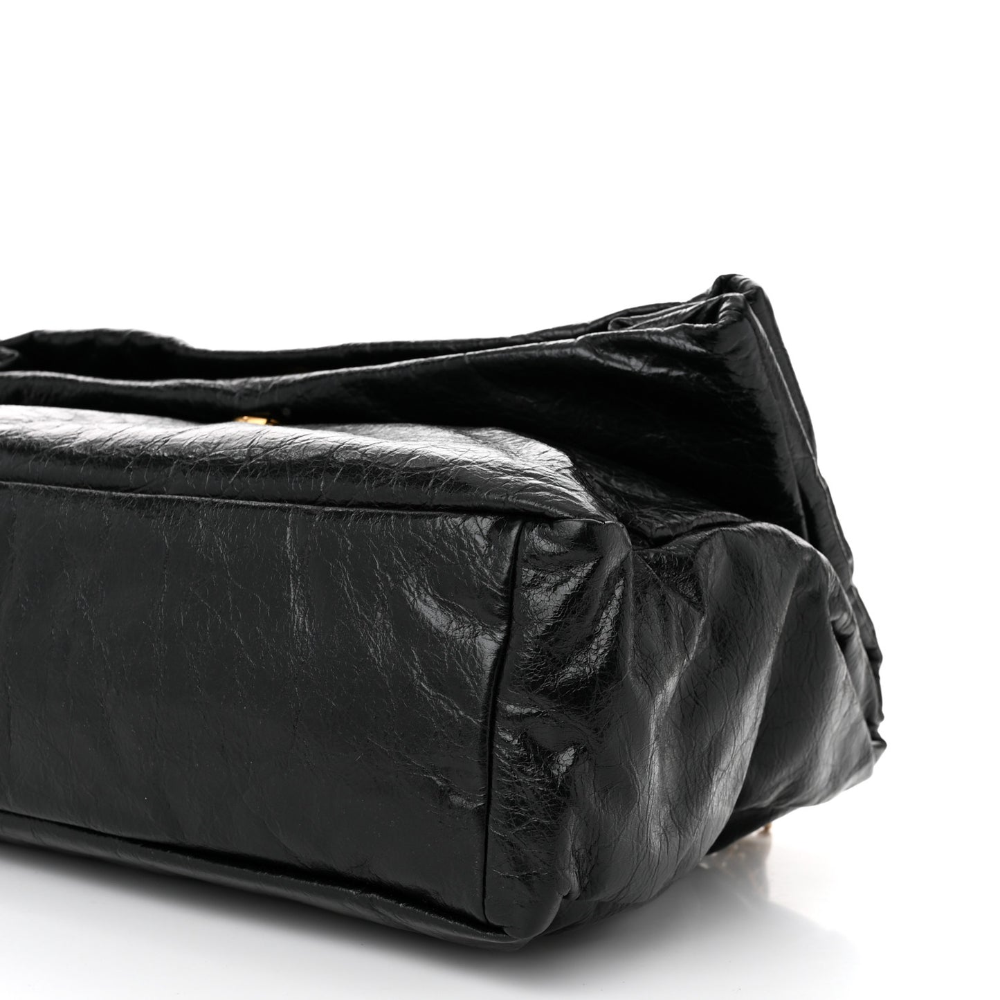 Arena Calfskin Medium Monaco Chain Shoulder Bag Black