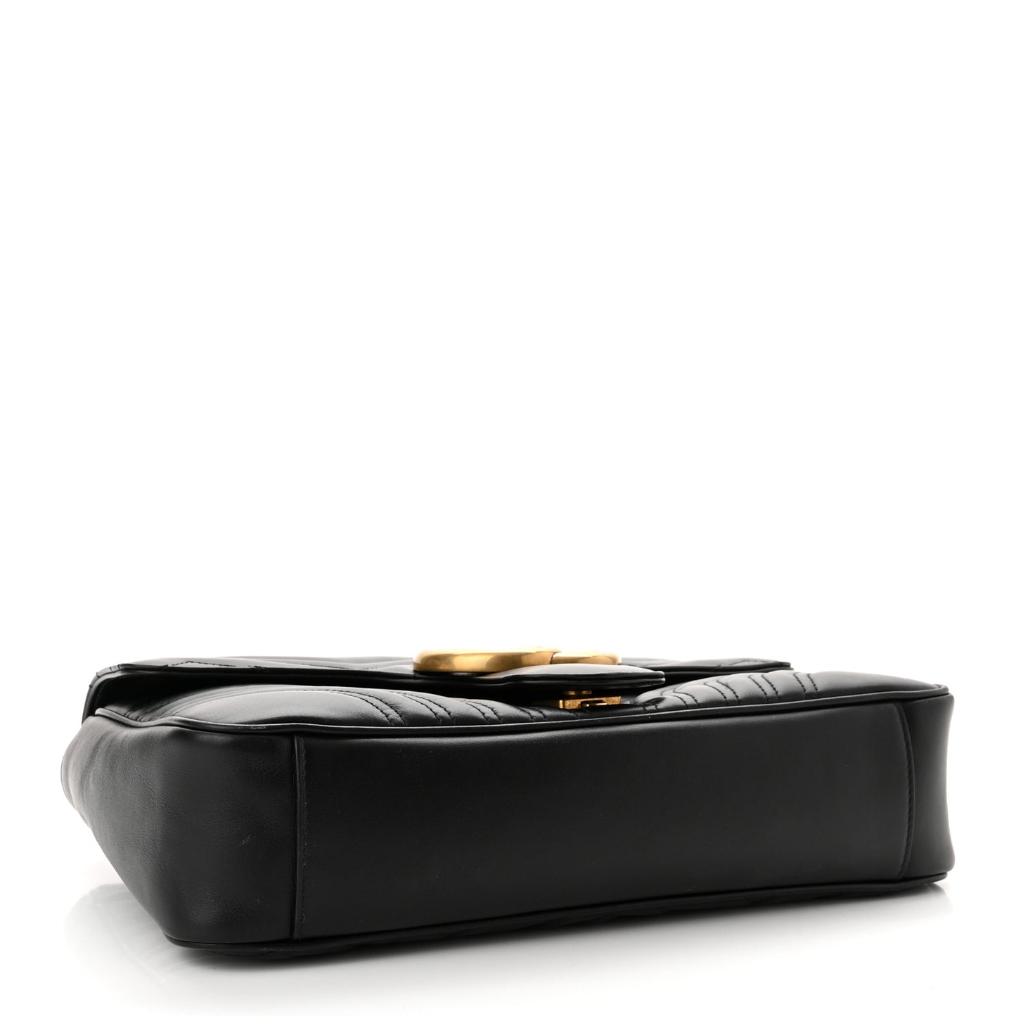 Calfskin Matelasse Medium GG Marmont Shoulder Bag Black