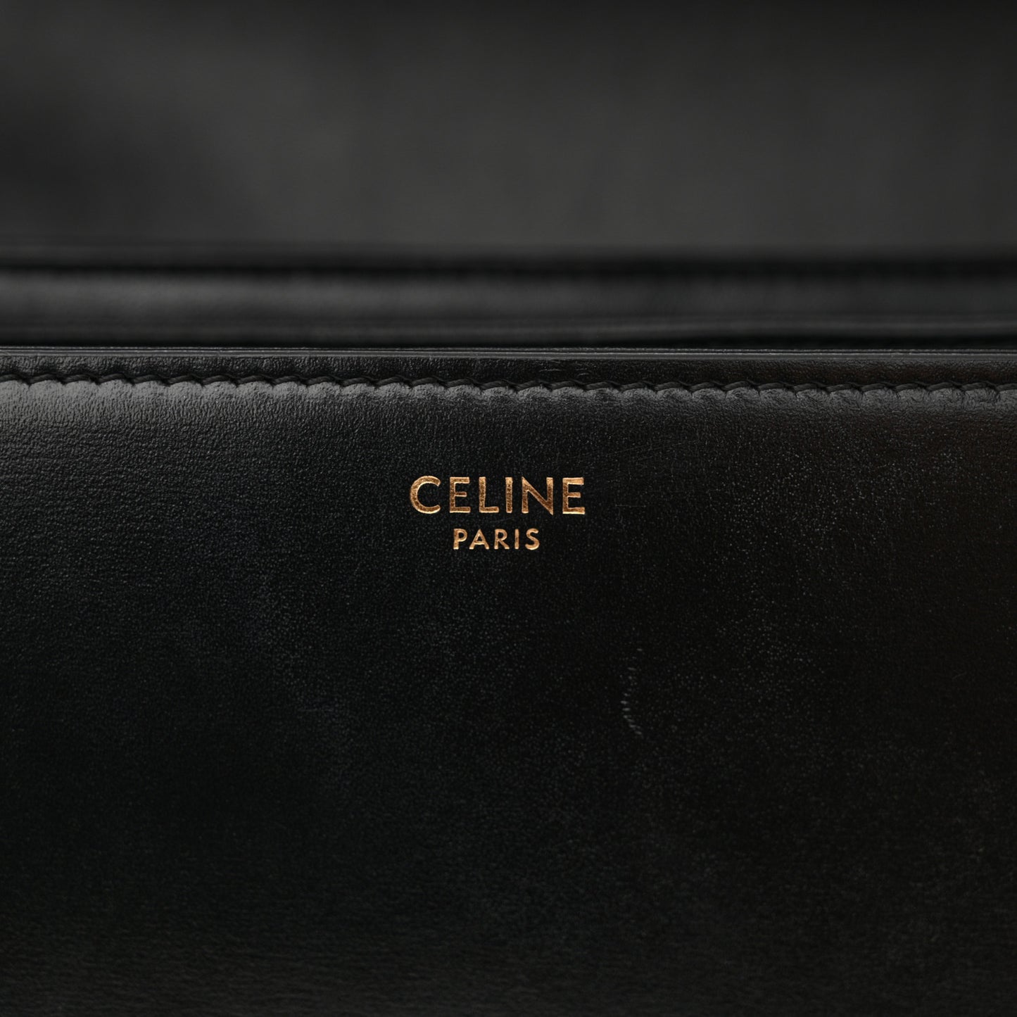 Shiny Calfskin Large Triomphe Black