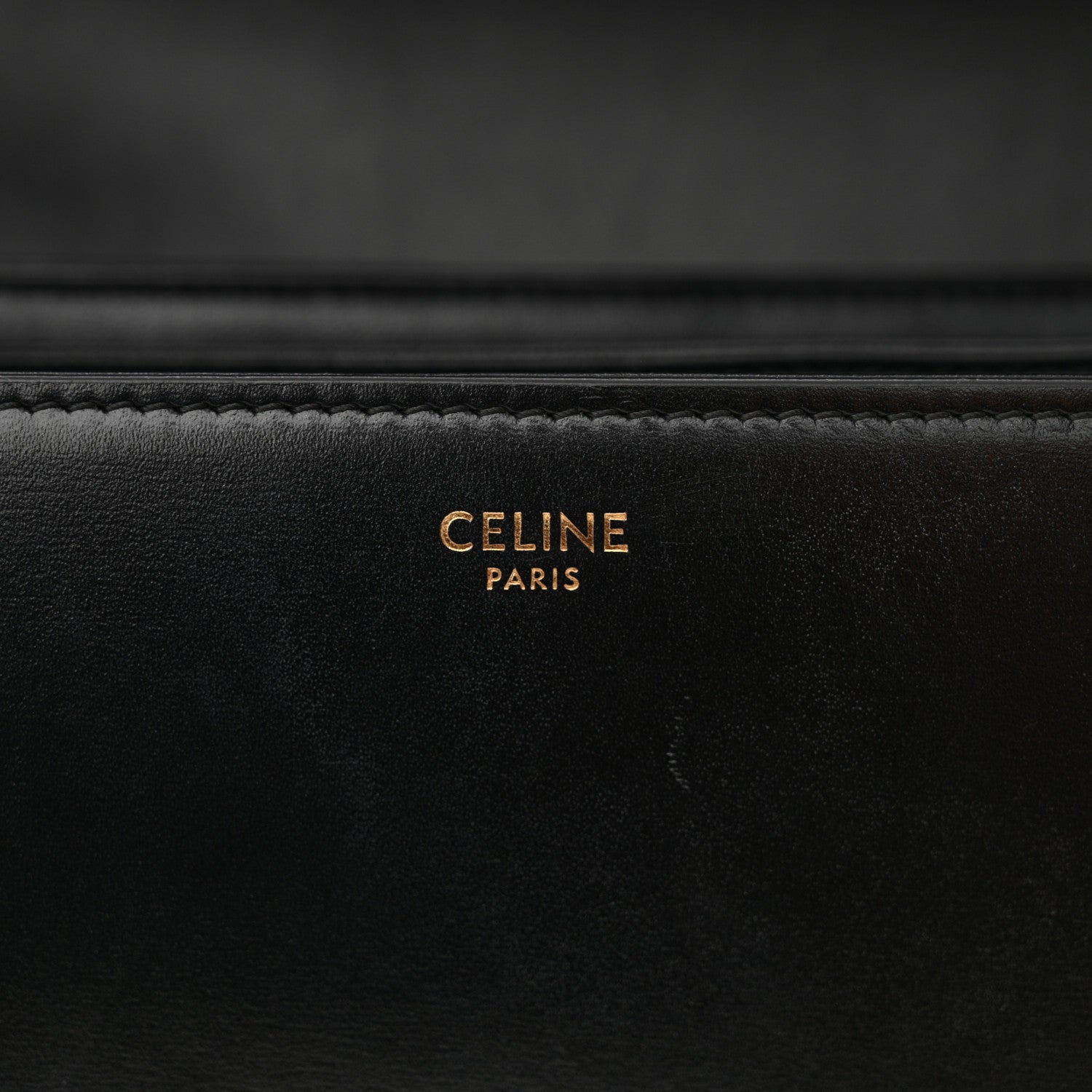 Celine Shiny Calfskin Large Triomphe Black 7 of 17