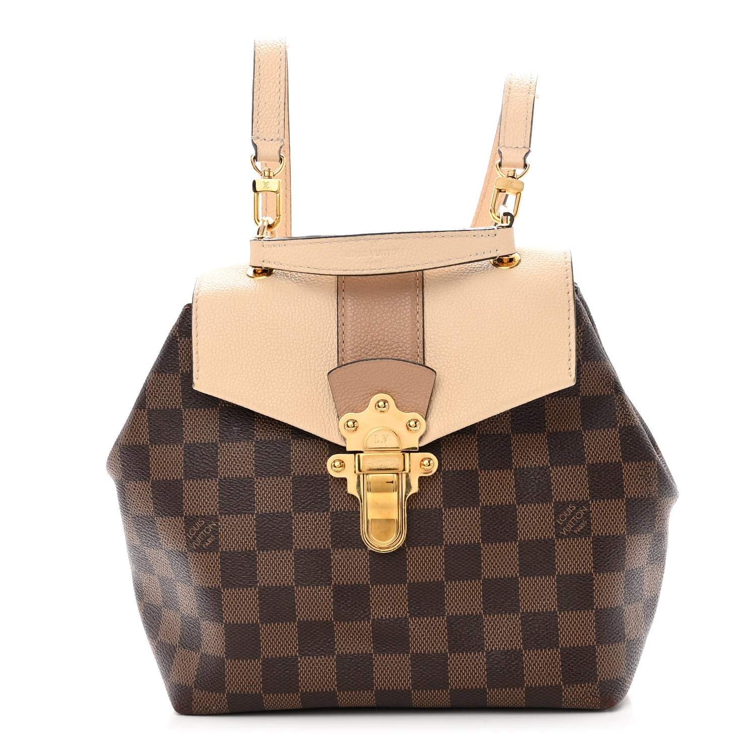 Louis Vuitton Damier Ebene Clapton Backpack Creme 1 of 12