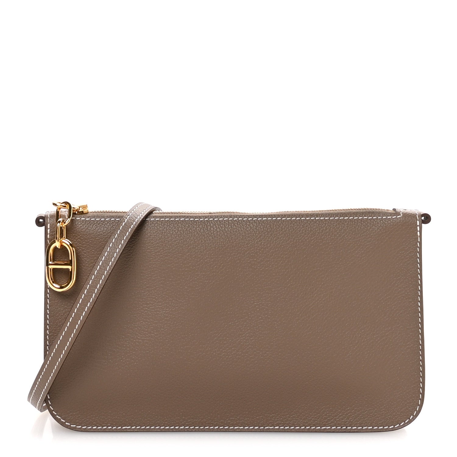 エルメス Hermes Evercolor Chaine d'Ancre Zipengo Pochette To Go Etoupe