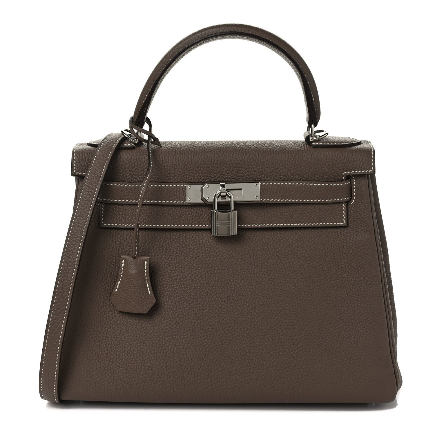 Hermes Togo Kelly Retourne 28 Etoupe 1 of 11