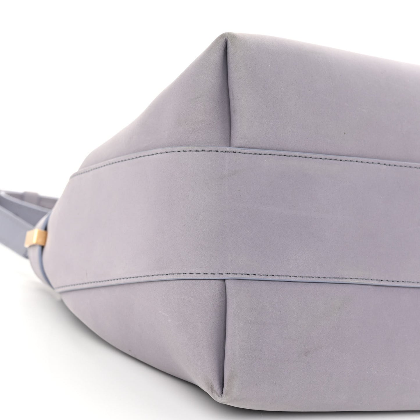 Calfskin Large Hug Pouch Fog Gray