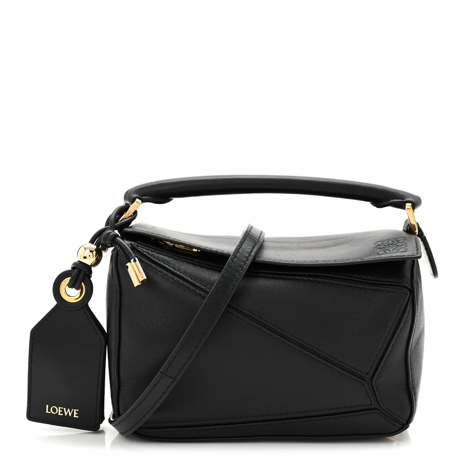 Loewe Nappa Lambskin Featherlight Mini Puzzle Bag Black 1800085