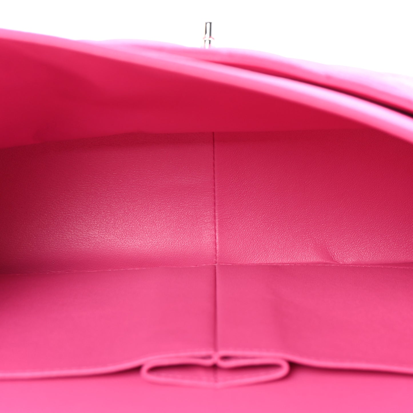 Iridescent Caviar Quilted Jumbo Double Flap Pink