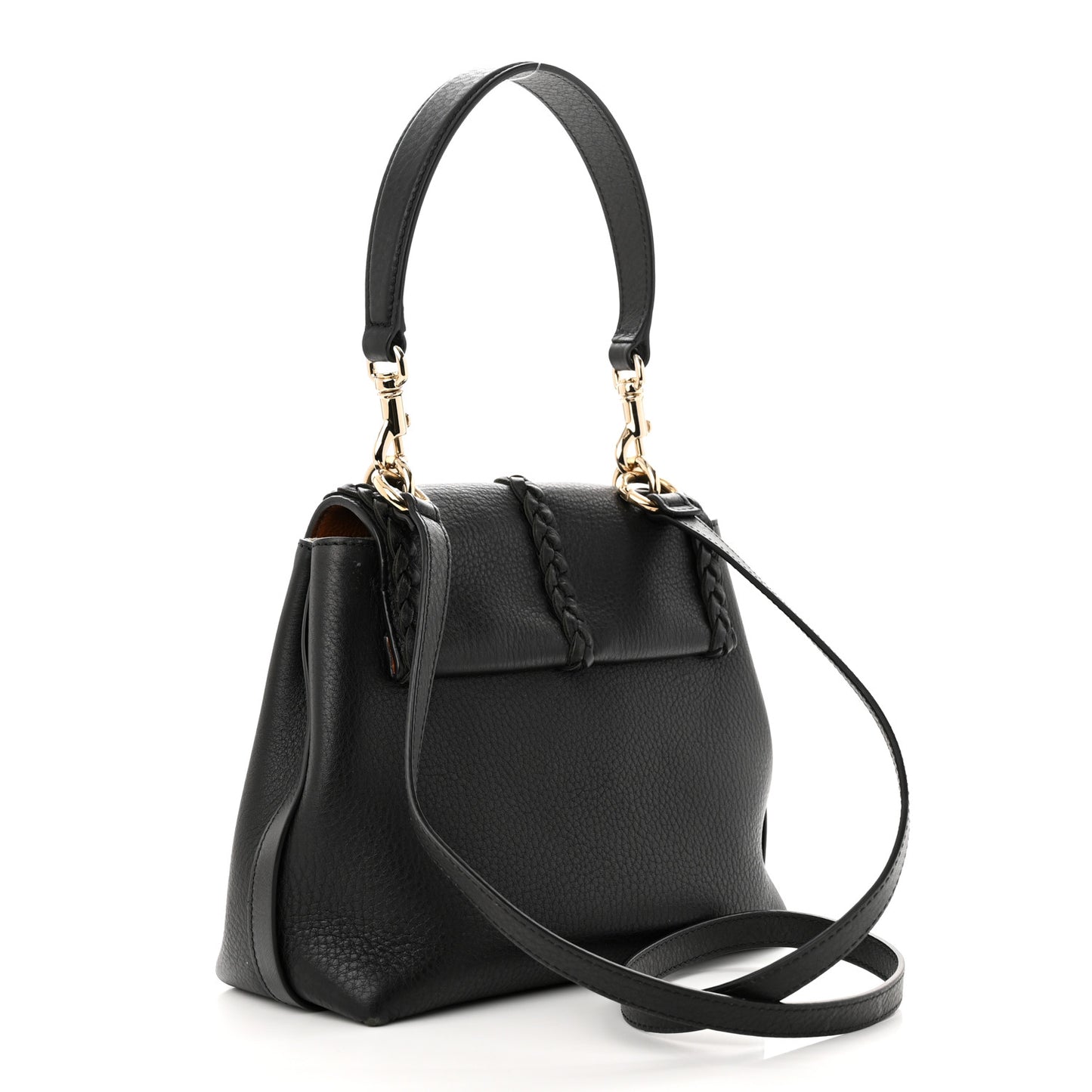 Grained Calfskin Small Penelope Soft Shoulder Bag Black