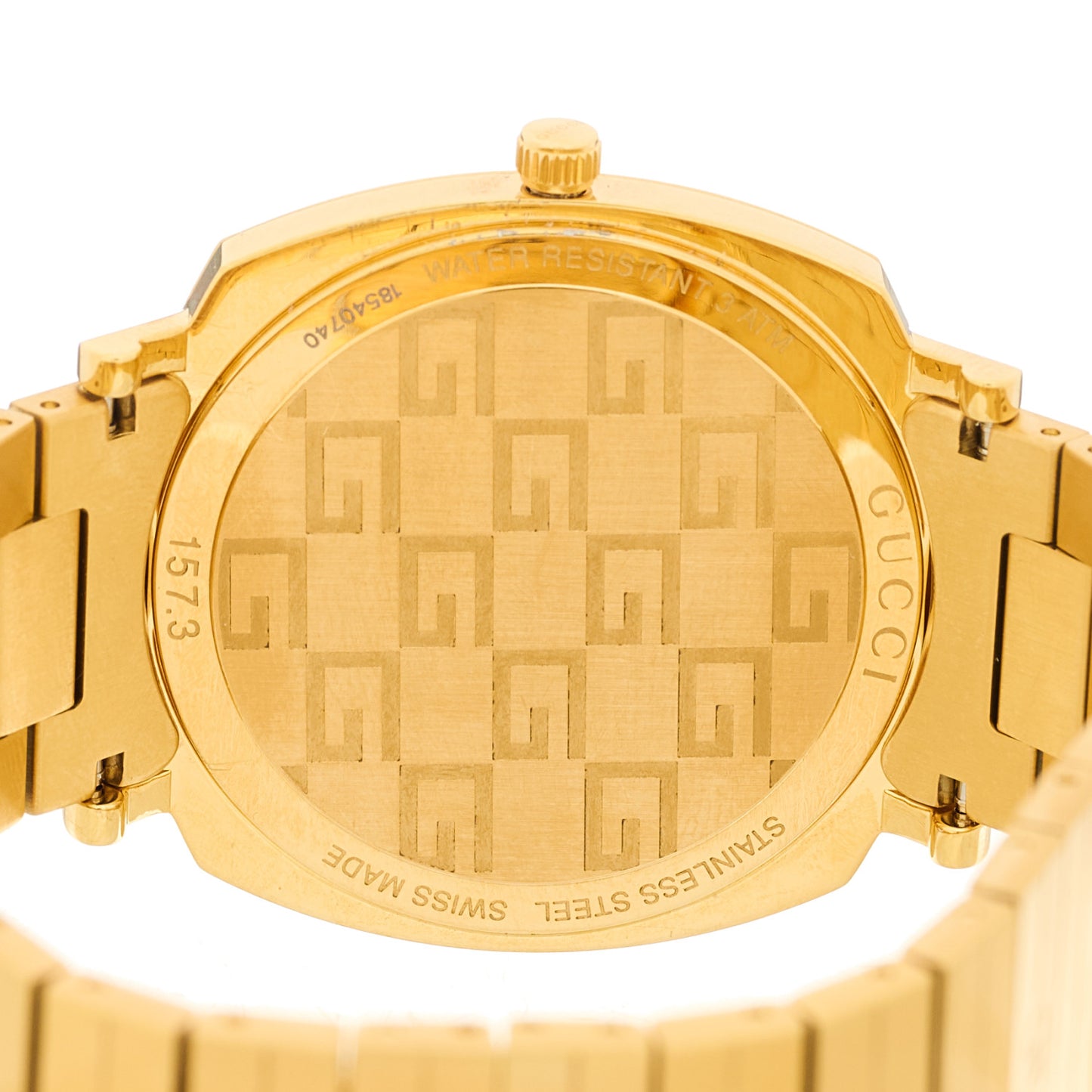 Stainless Steel 38mm Grip Quartz Watch Gold