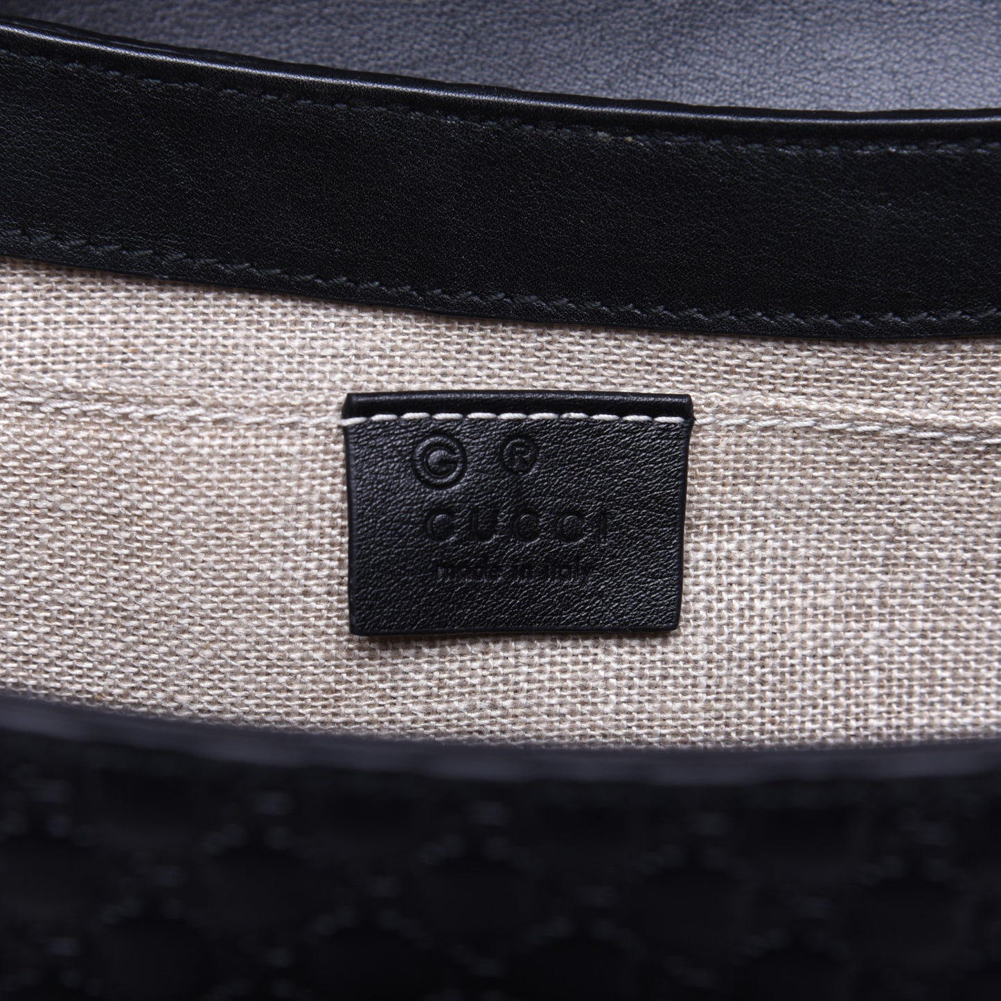 Microguccissima Medium Emily Chain Shoulder Bag Black