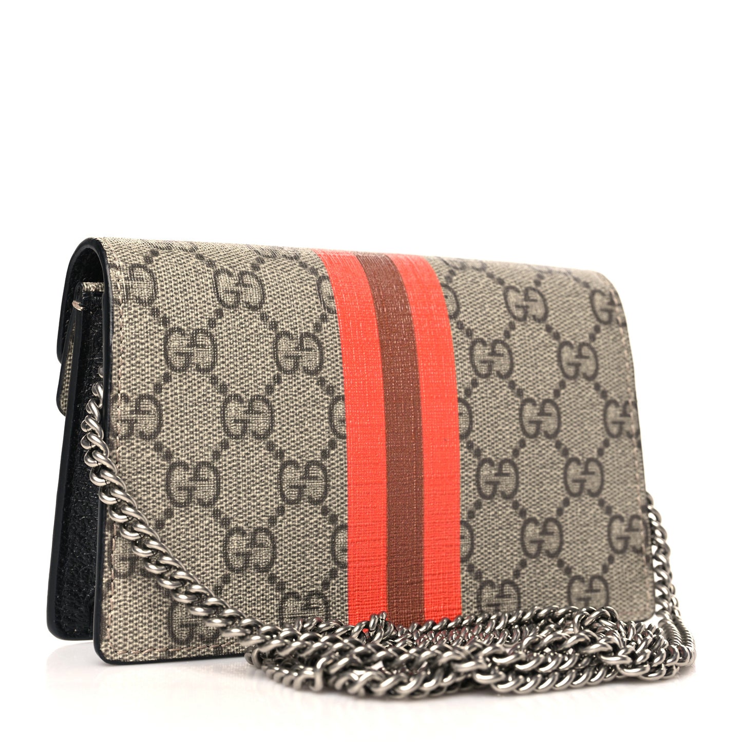 GG Supreme Monogram Equestrian Mini Dionysus Shoulder Bag Beige Ebony Multicolor Black