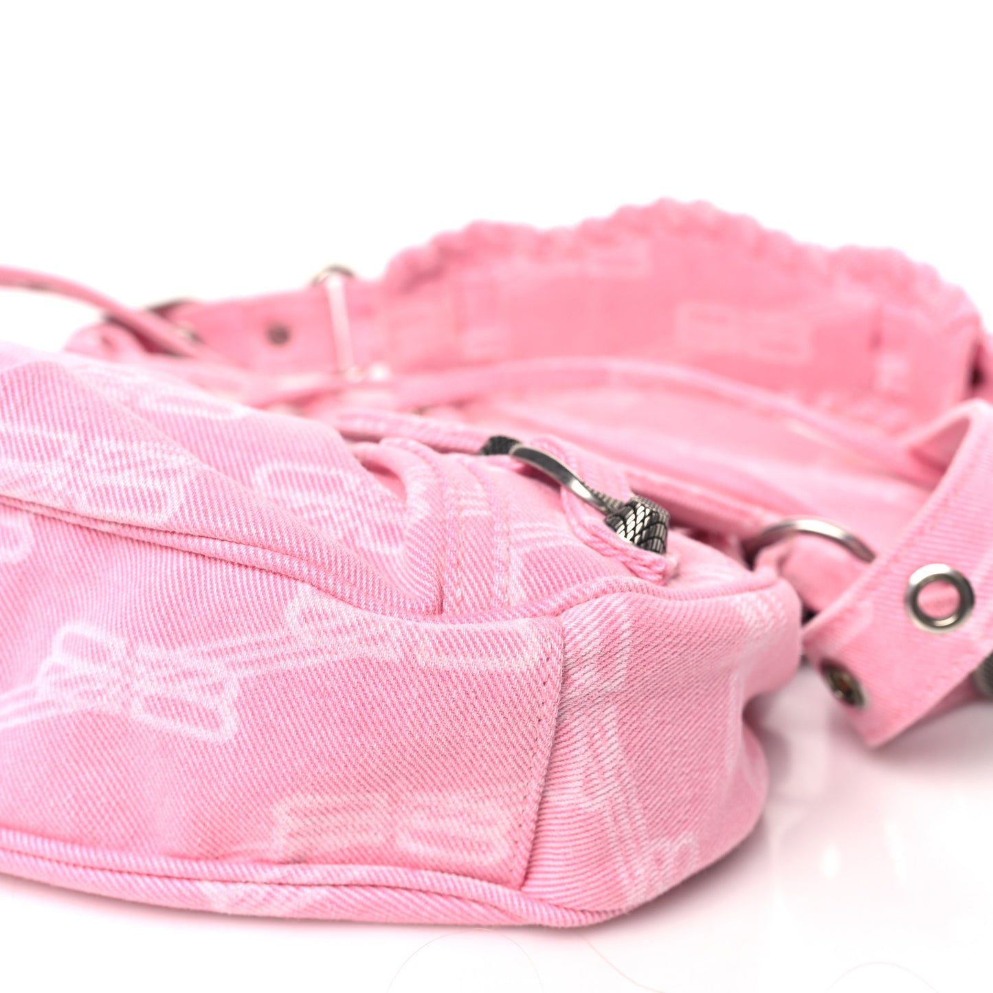 Denim BB Monogram Le Cagole Shoulder Bag XS Pink