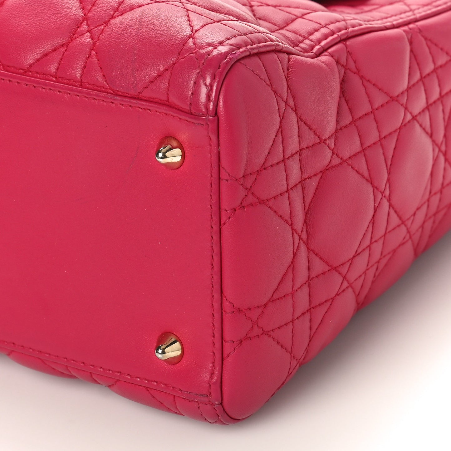 Lambskin Cannage Medium Lady Dior Pink