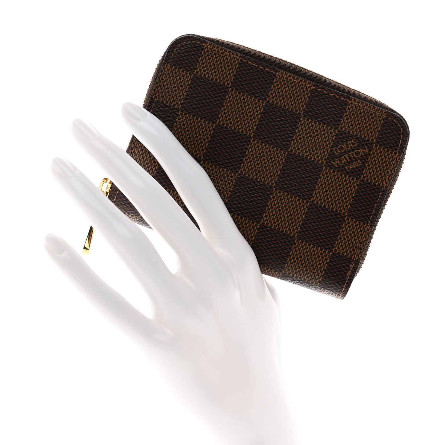 Damier Ebene Zippy Coin Purse Rose Ballerine