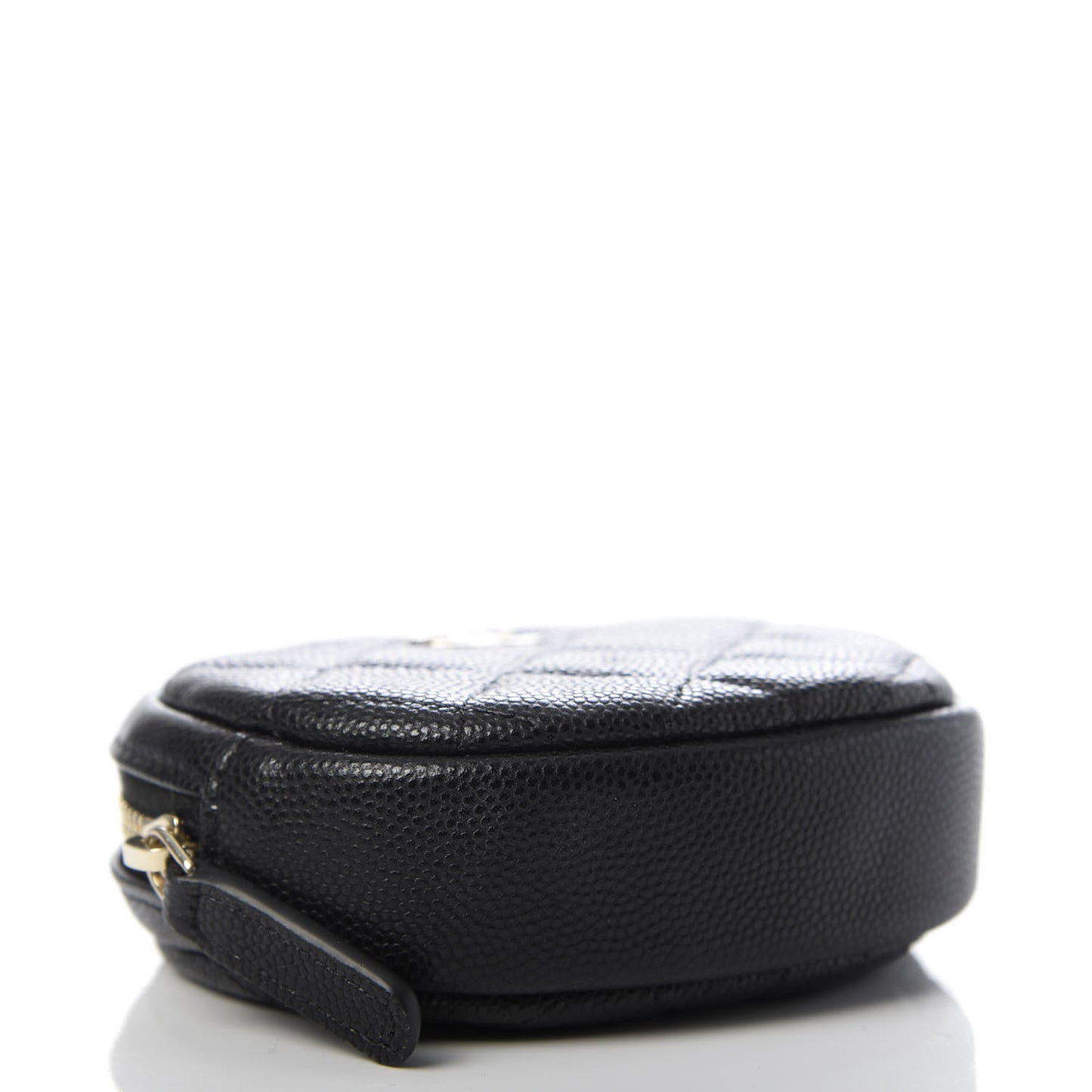 Caviar Quilted Zip Around Classic Coin Purse Black