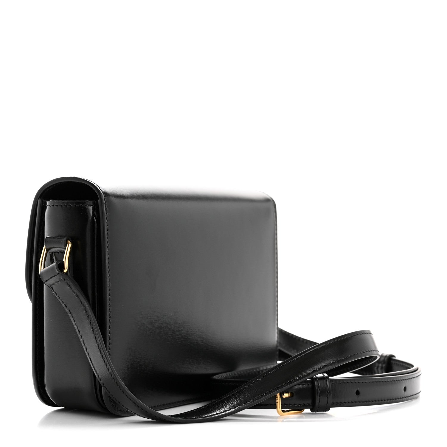 Celine Shiny Calfskin Teen Triomphe Black 3 of 13