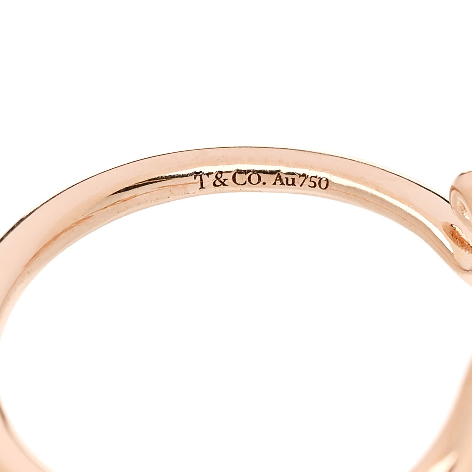 Tiffany 18K Rose Gold Mini Paloma's Graffiti Love Ring 52 6 5 of 5