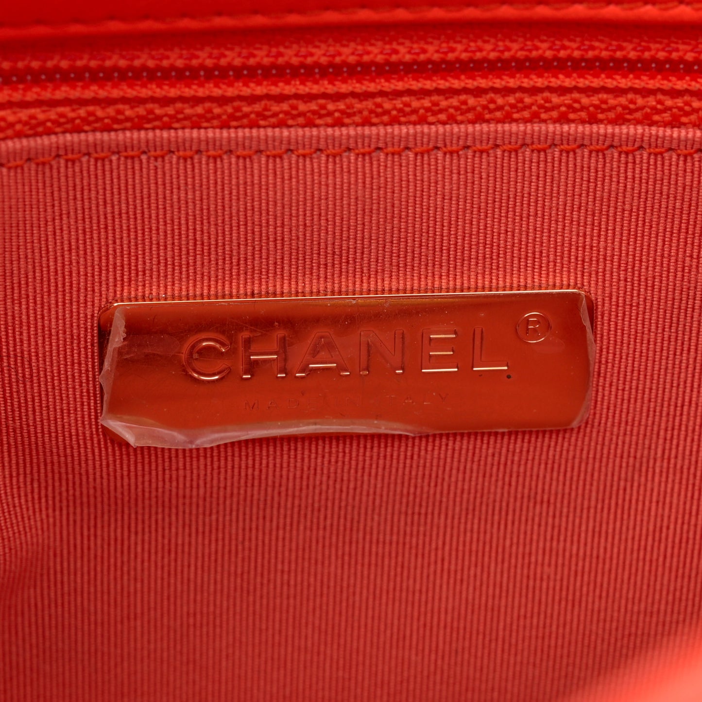Goatskin Quilted Medium Chanel 19 Flap Orange