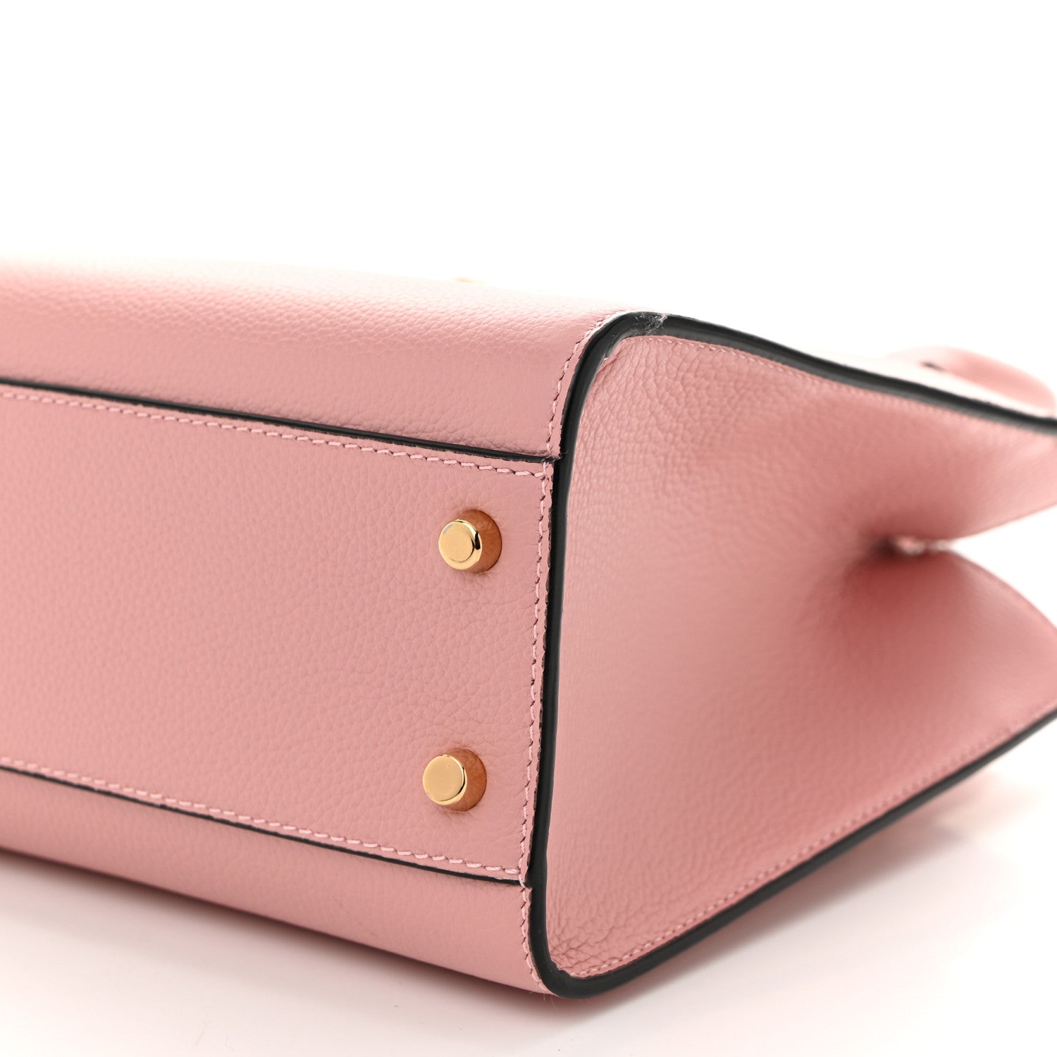 Versace Grained Calfskin Virtus Top Handle Tote Pink 9 of 9