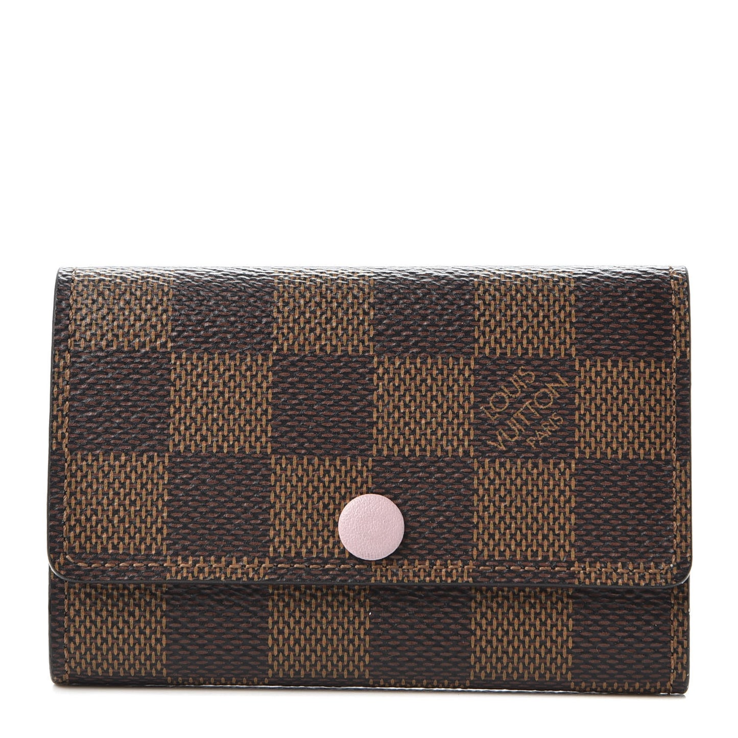 Damier Ebene Multicles 6 Key Holder Rose Ballerine