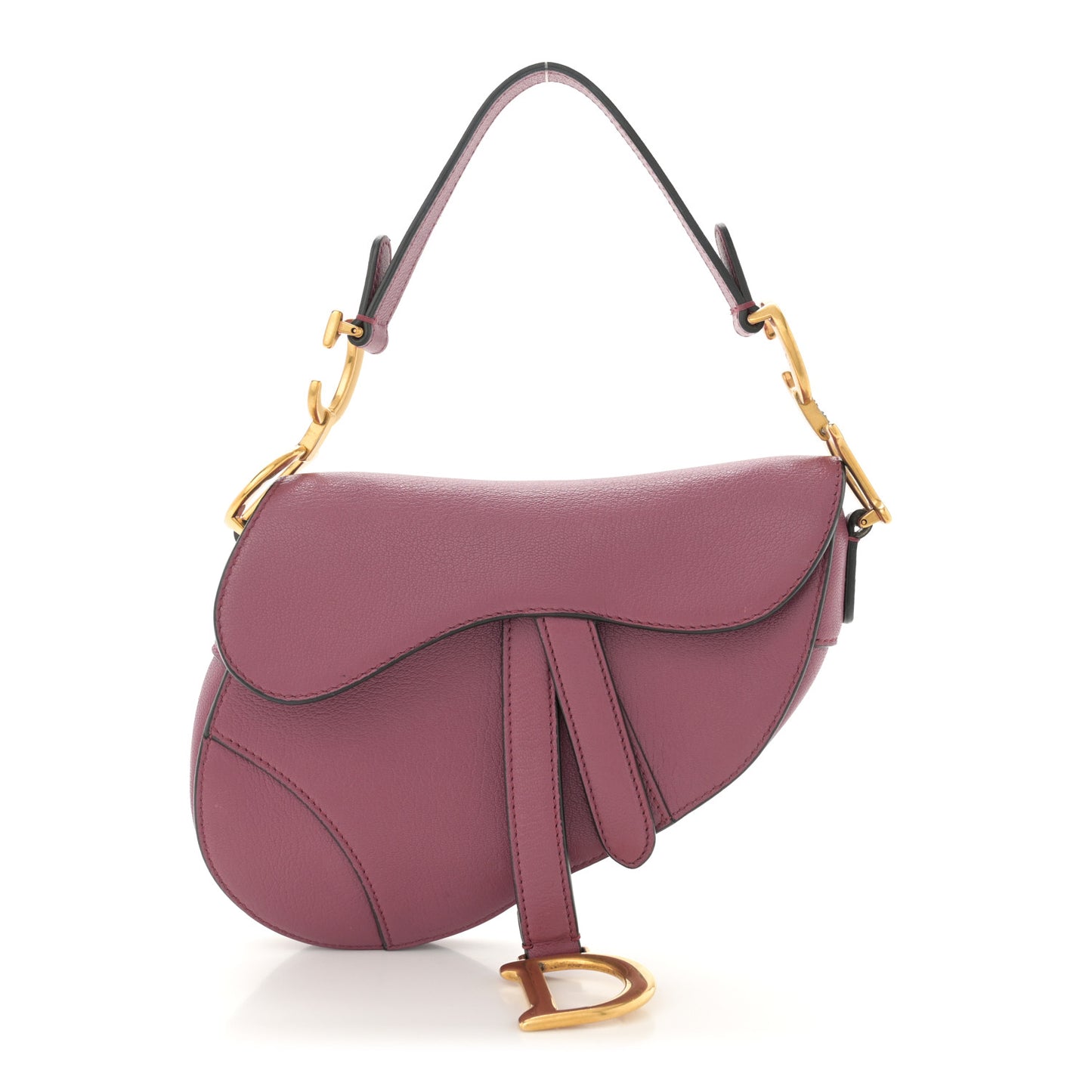 Goatskin Mini Saddle Bag Mallow Rose