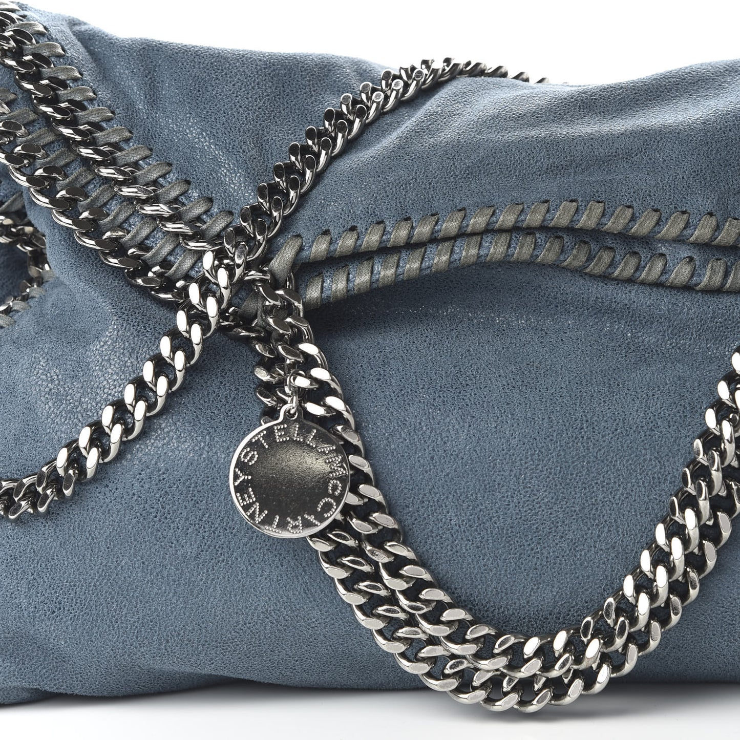 Shaggy Deer Falabella Fold Over Tote Blue
