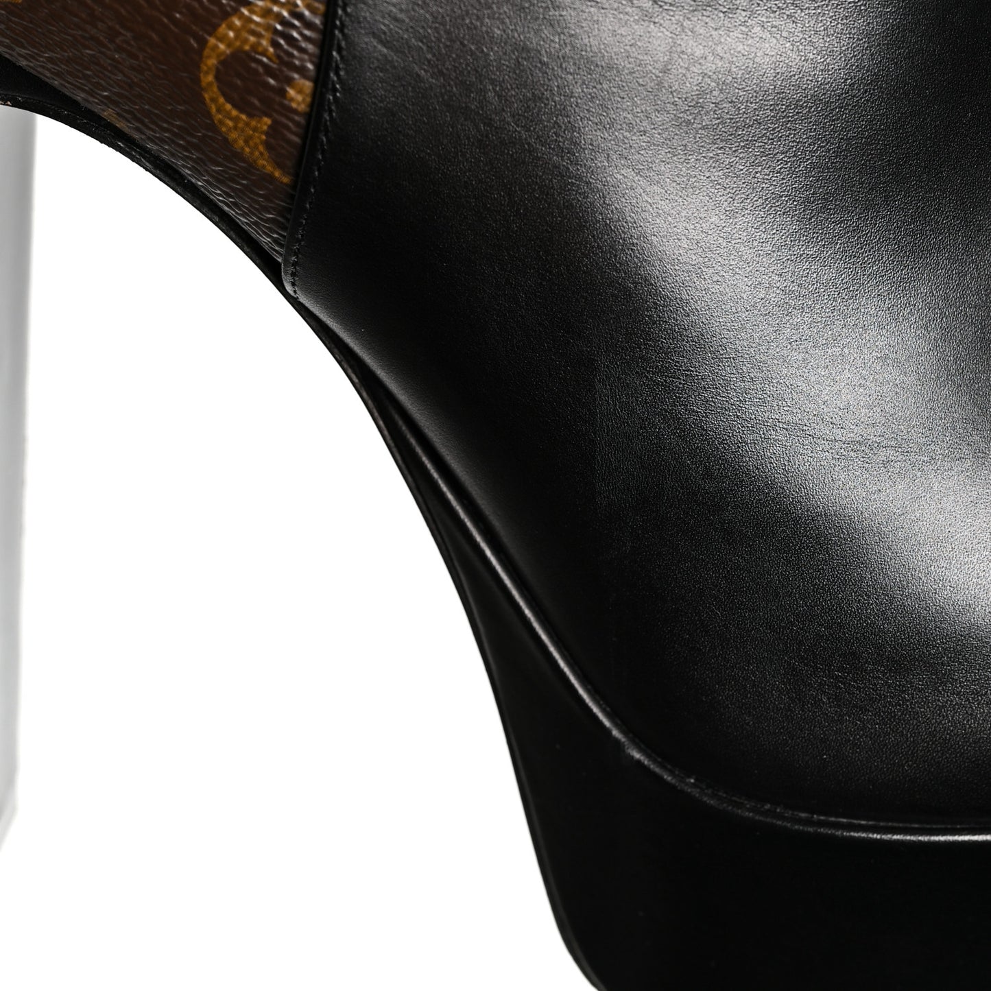 Calfskin Monogram Afterglow Platform Ankle Boots 39 Black