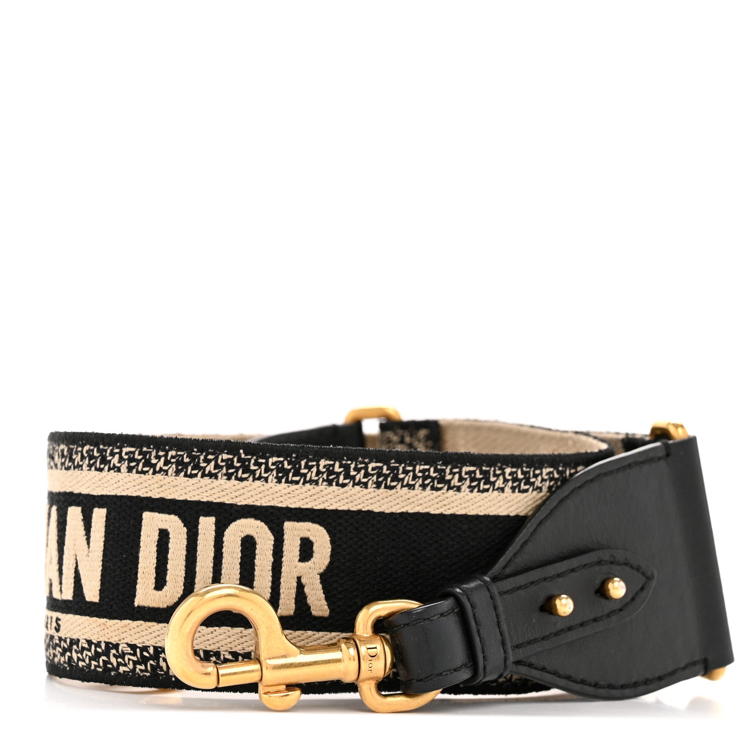 Christian Dior Canvas Embroidered Shoulder Strap Blue 1790994