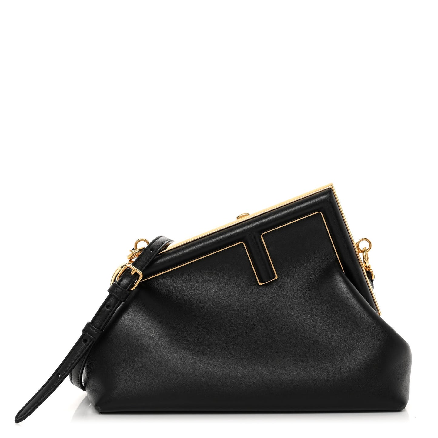 Shiny Nappa Small Fendi First Black