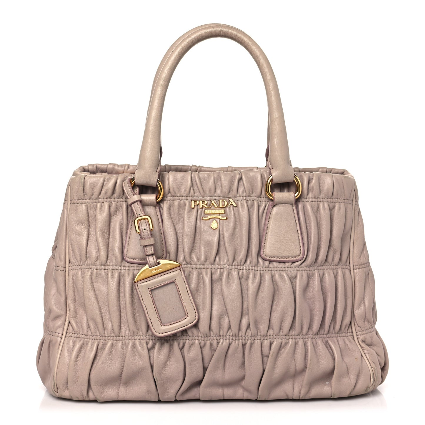 Nappa Gaufre Shopping Satchel Cipria