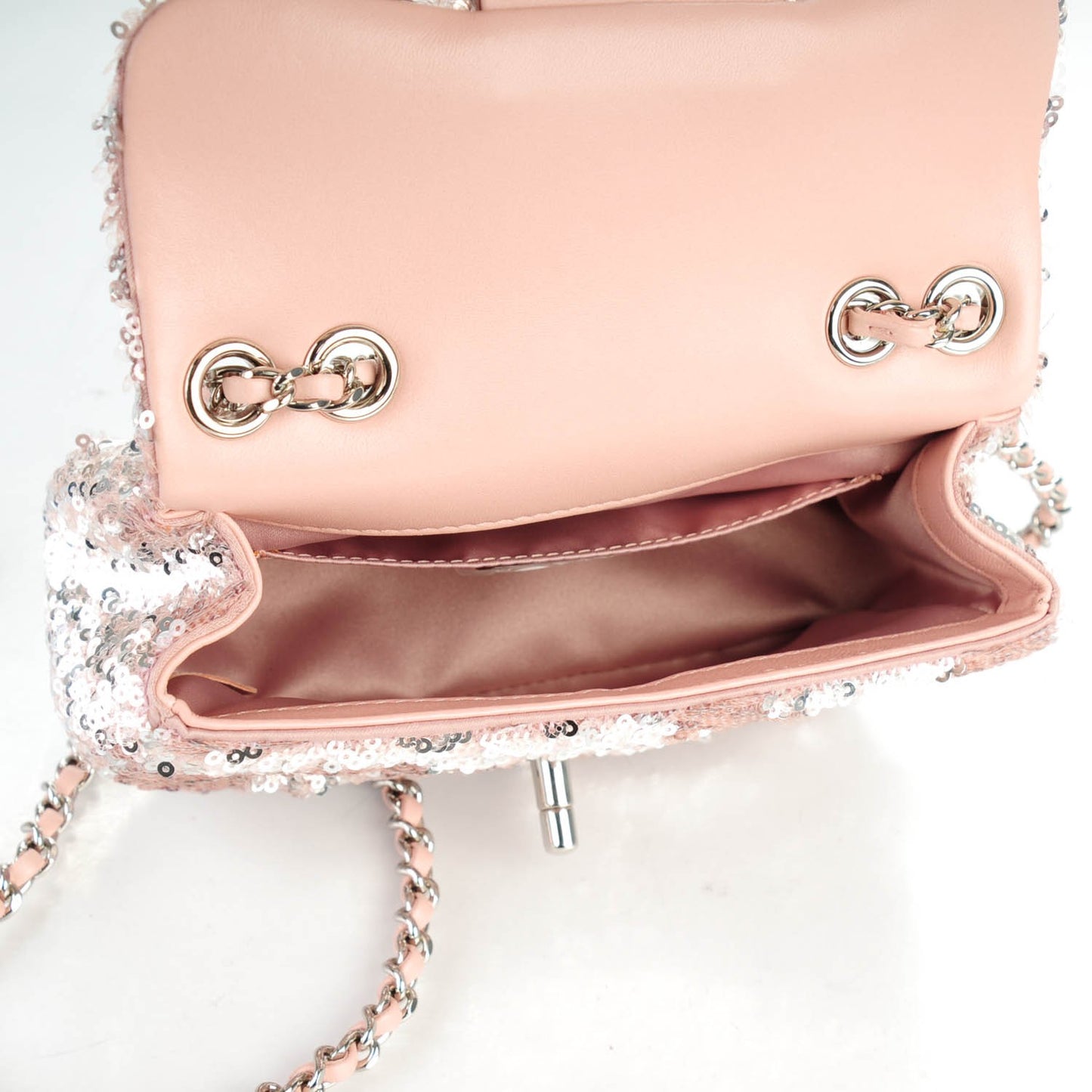 Sequin Mini Flap Pink