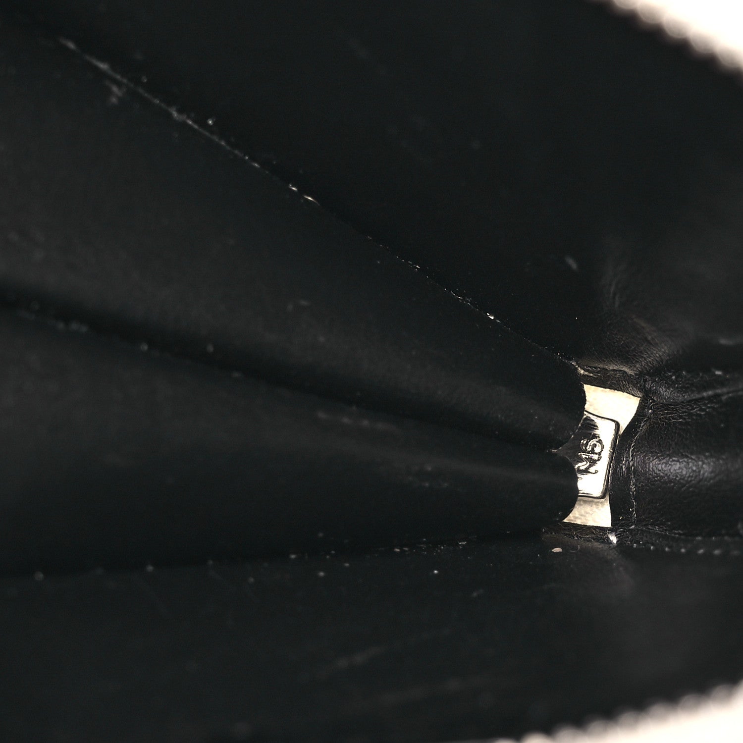 Prada Spazzolato Mini Triangle Chain Crossbody Pouch White 5 of 18