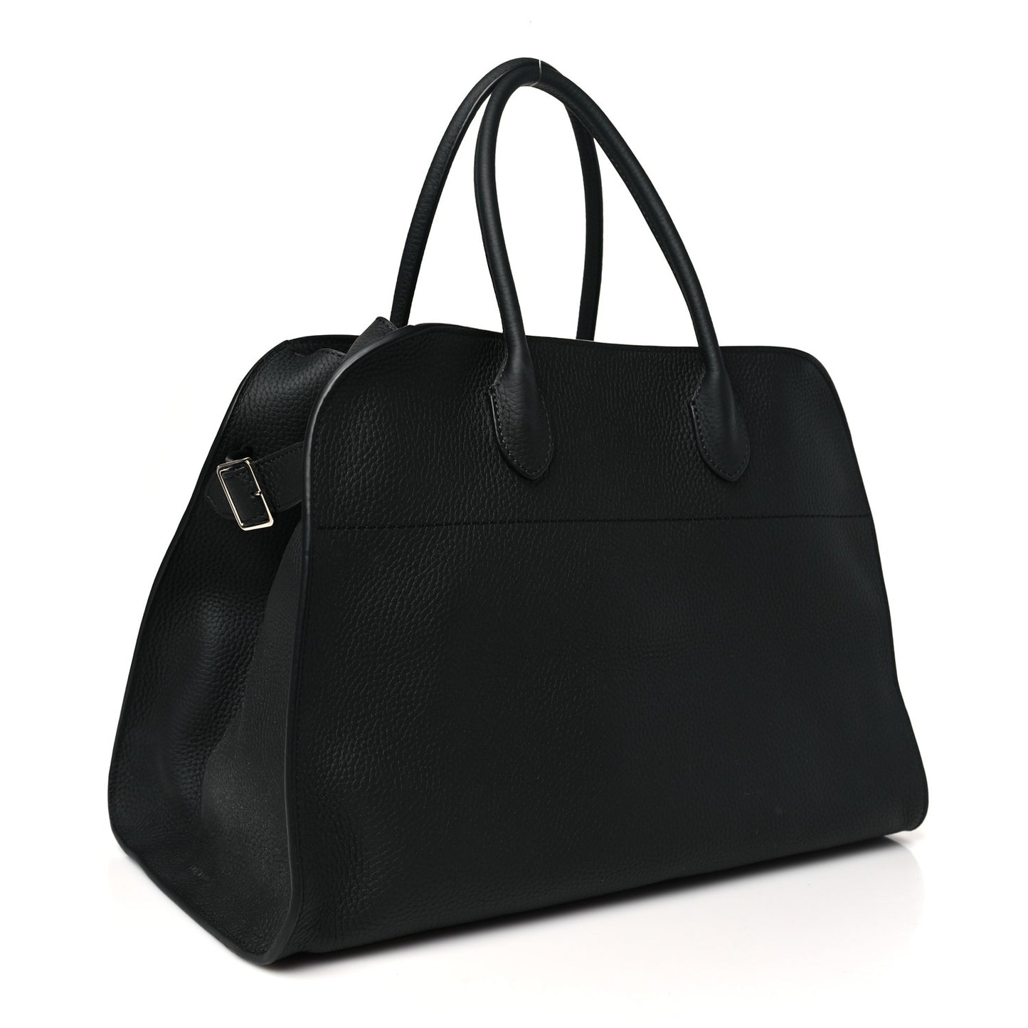 Matte Grained Calfskin Soft Margaux 15 Black