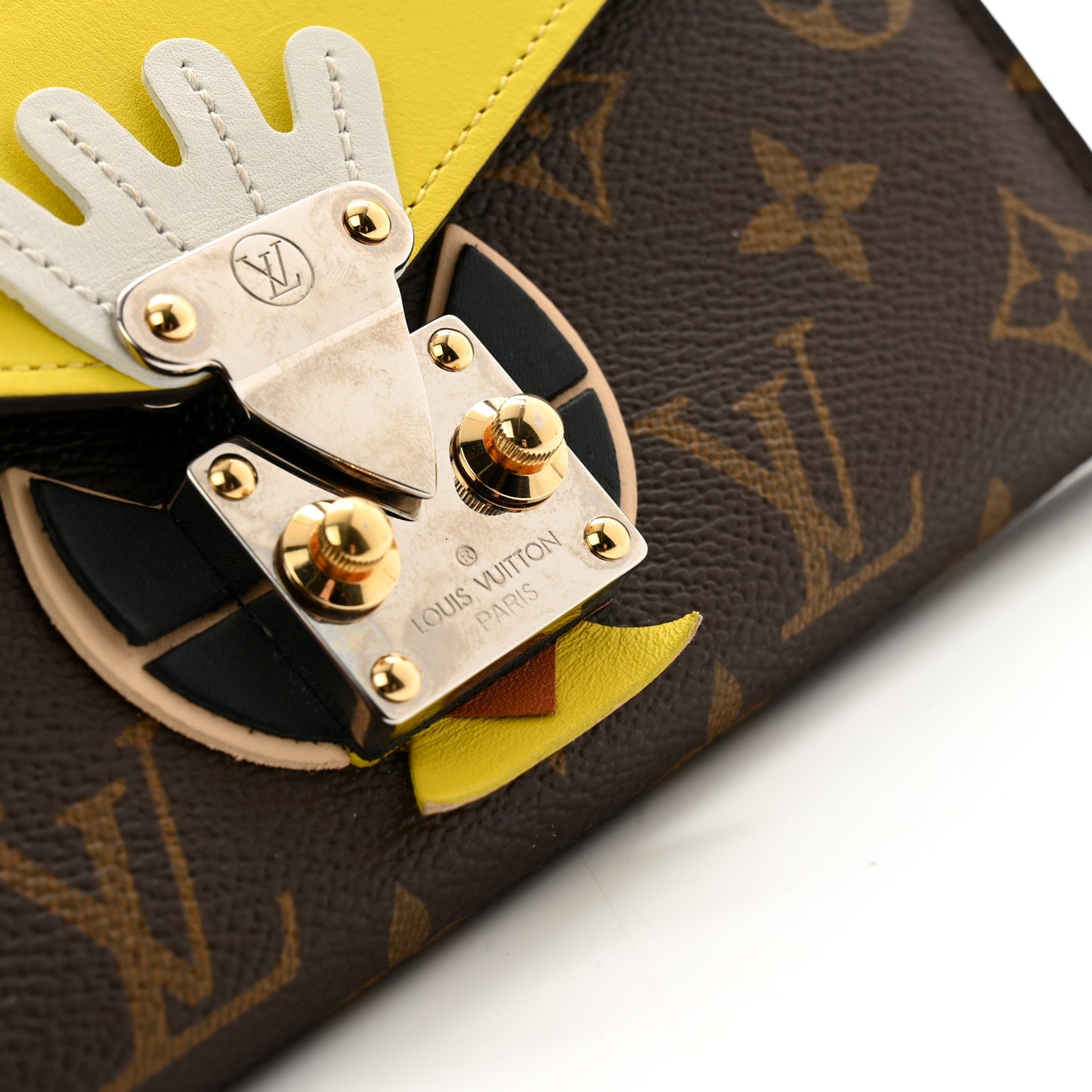 Monogram Tribal Mask Sarah Wallet Yellow