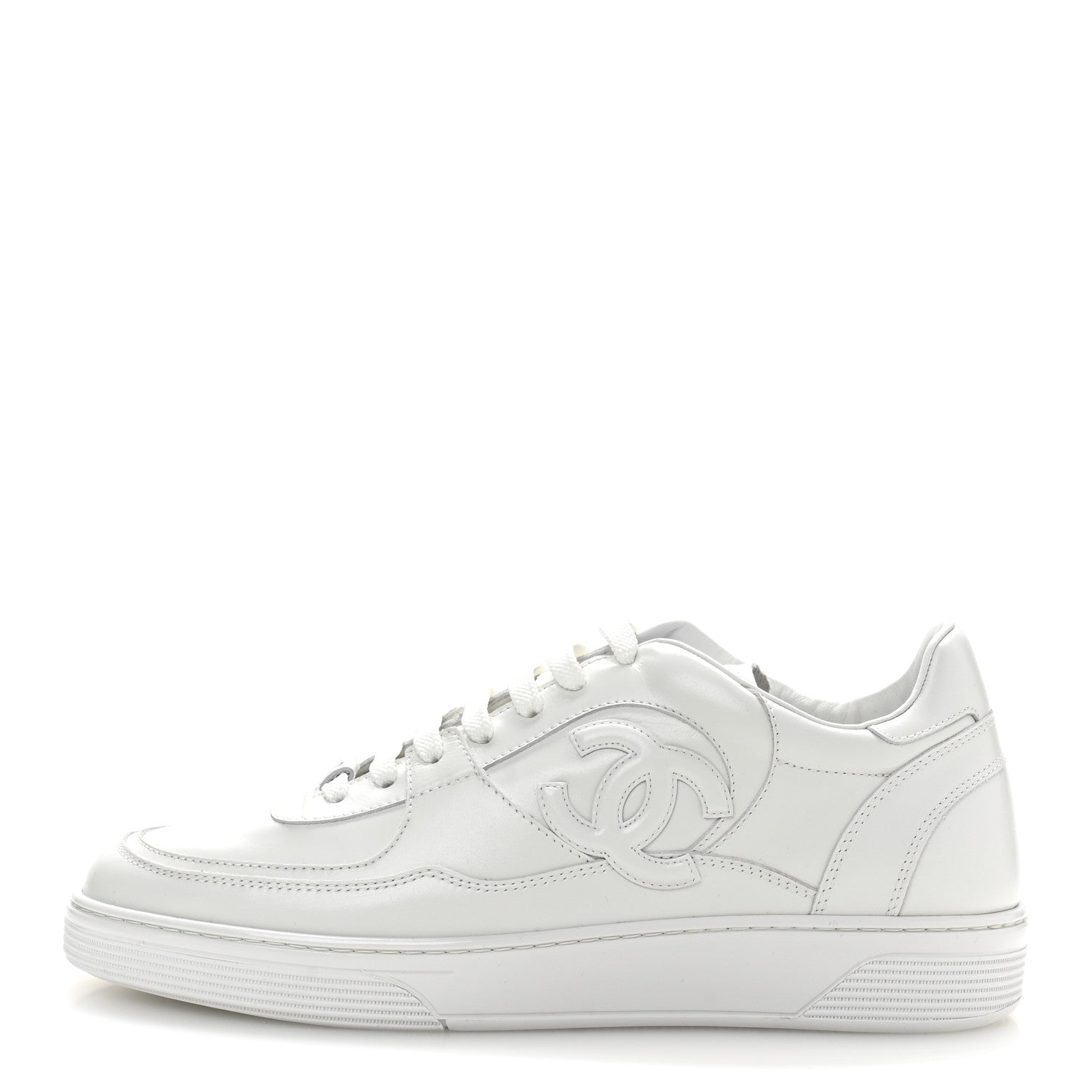 Chanel Calfskin Mens CC Sneakers 43 White 1749625 – FASHIONPHILE display picture 1