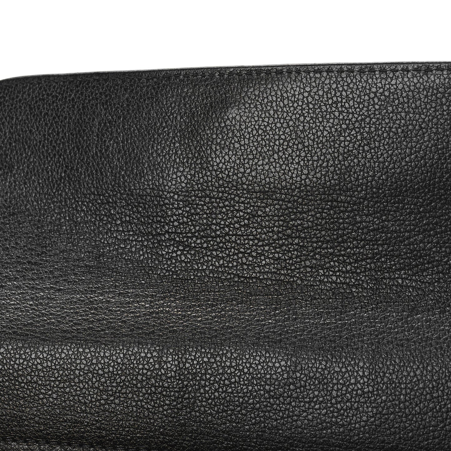 Grained Calfskin Studded Boston Bag Black