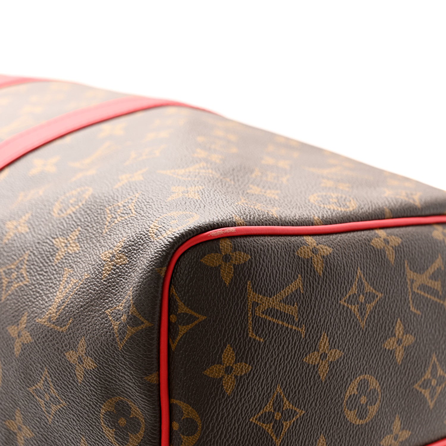 Louis Vuitton Calfskin Monogram Keepall Bandouliere 50 Coquelicot 10 of 11