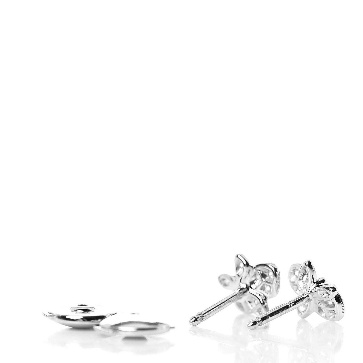 18K White Gold Diamond Caresse D'Orchidees Par Earrings