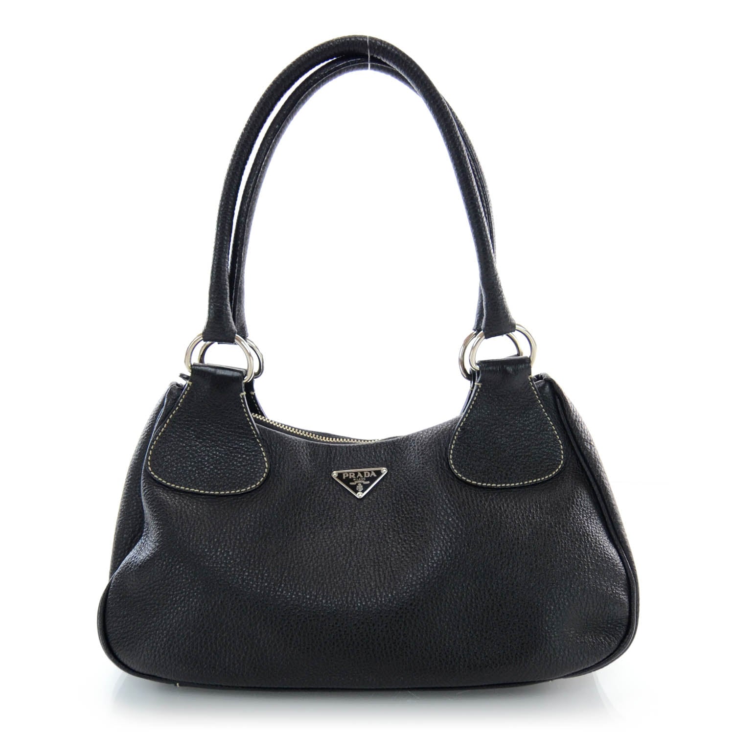 Prada Vitello Daino Box Shoulder Bag Nero Black 39264 – FASHIONPHILE