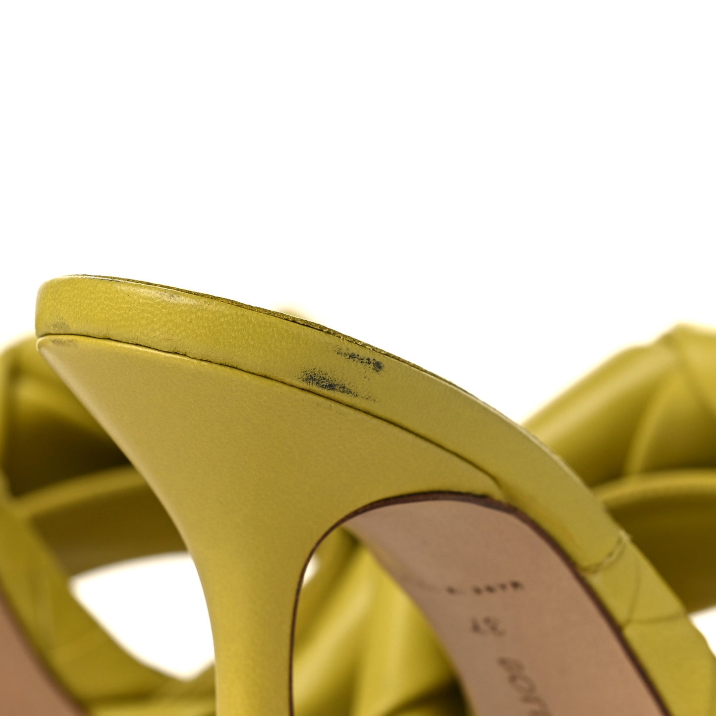Nappa Maxi Intrecciato Lido 90mm Mule Sandals 37 Acid