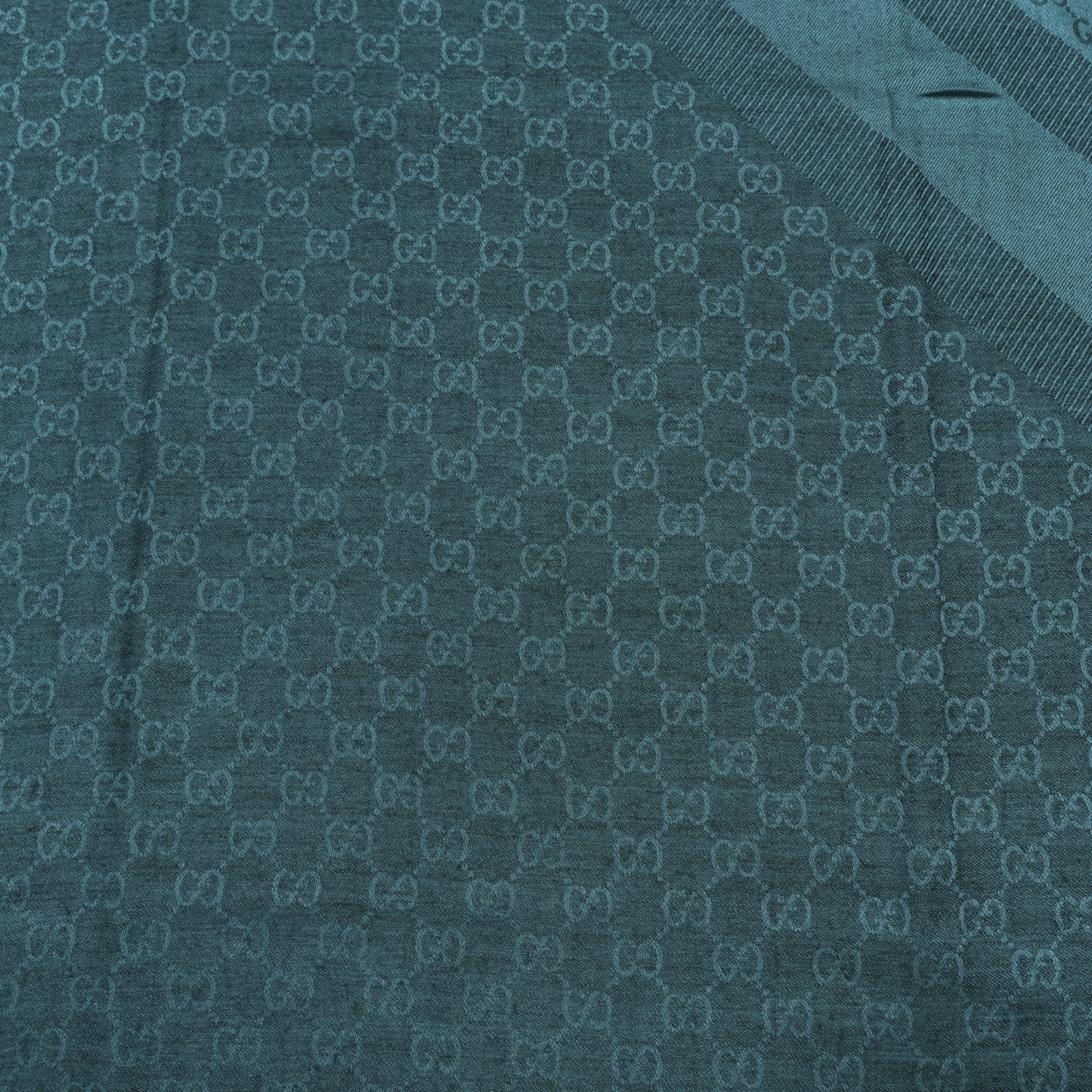 Wool Silk GG Monogram GGNat Scarf Blue