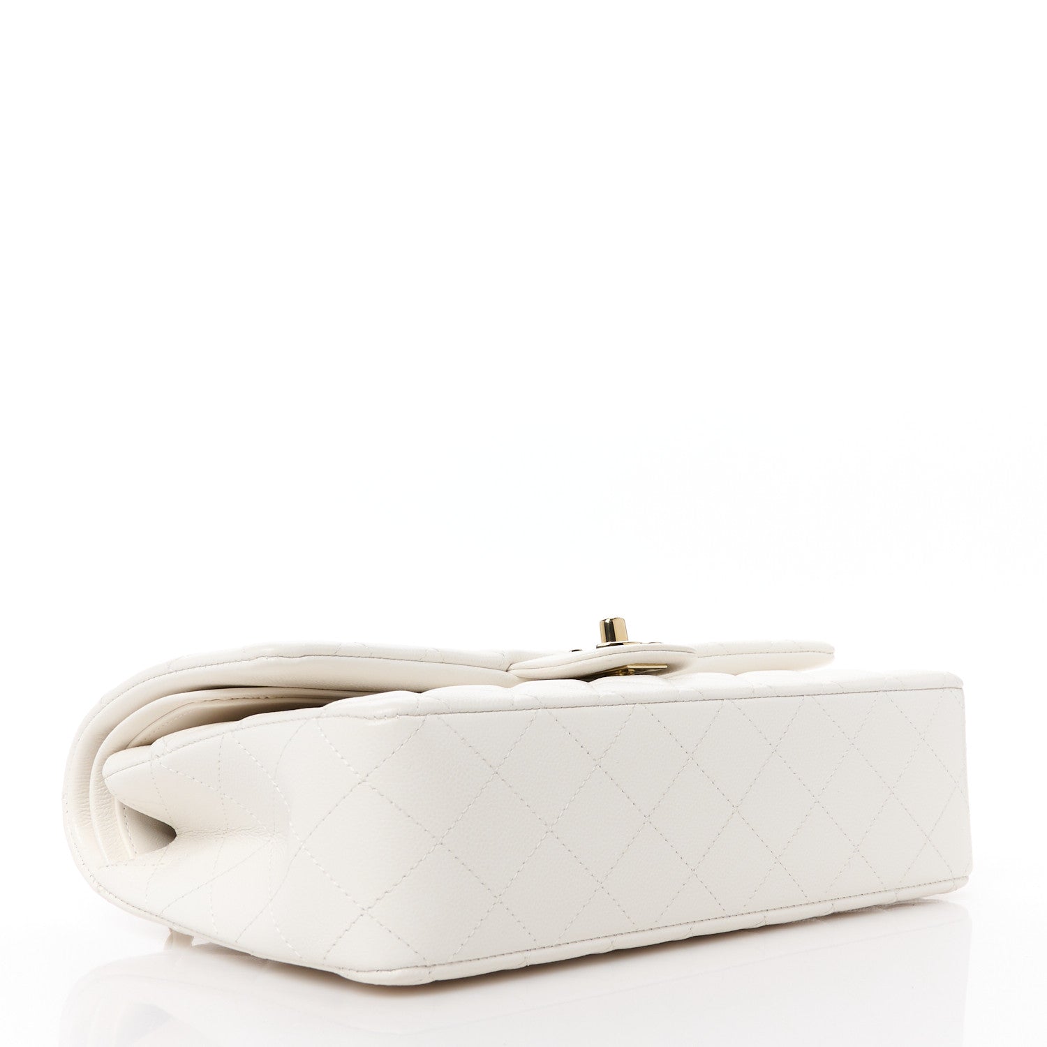 Chanel Caviar Quilted Medium Double Flap White 4 of 12