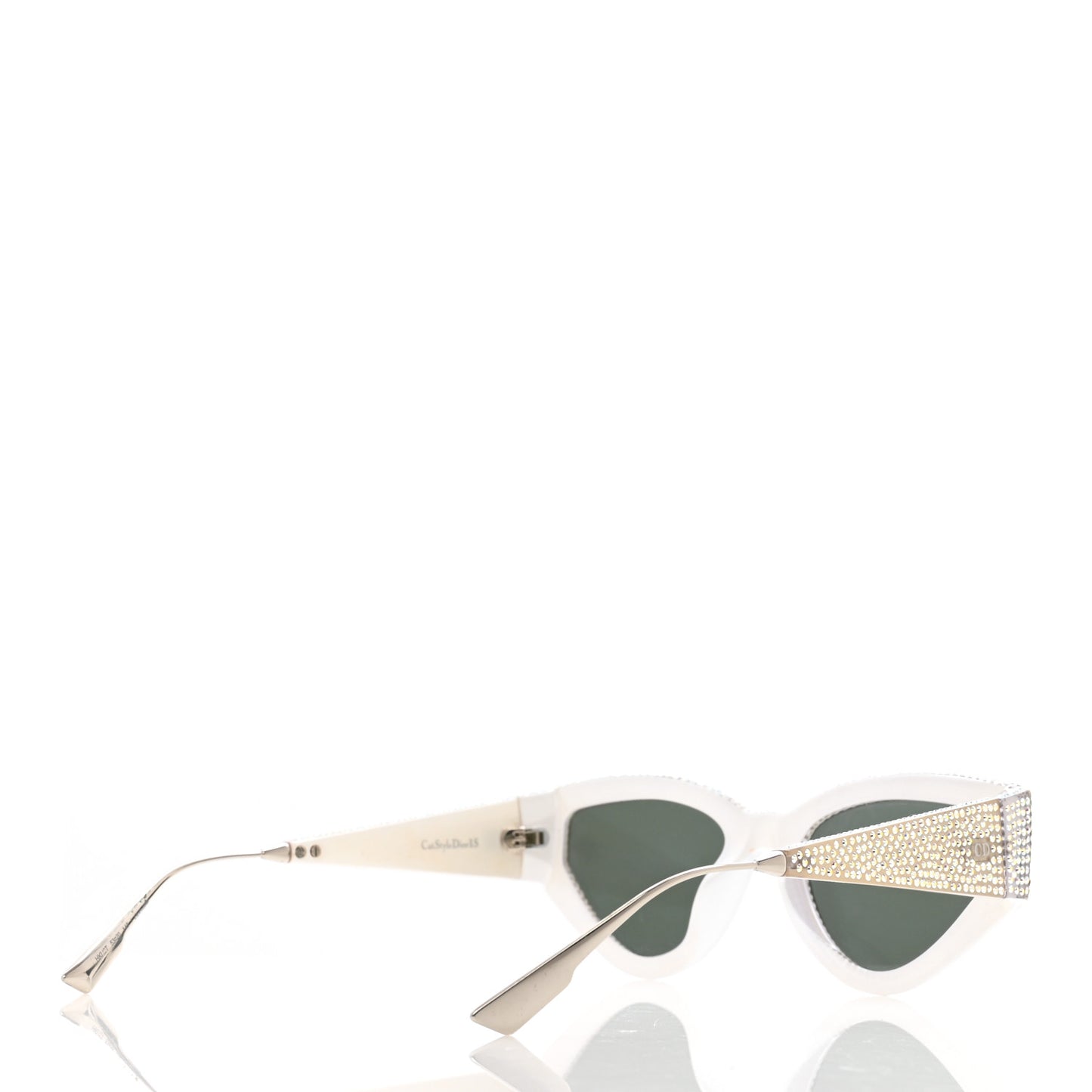 Acetate Crystal CatStyleDior1S Sunglasses Silver