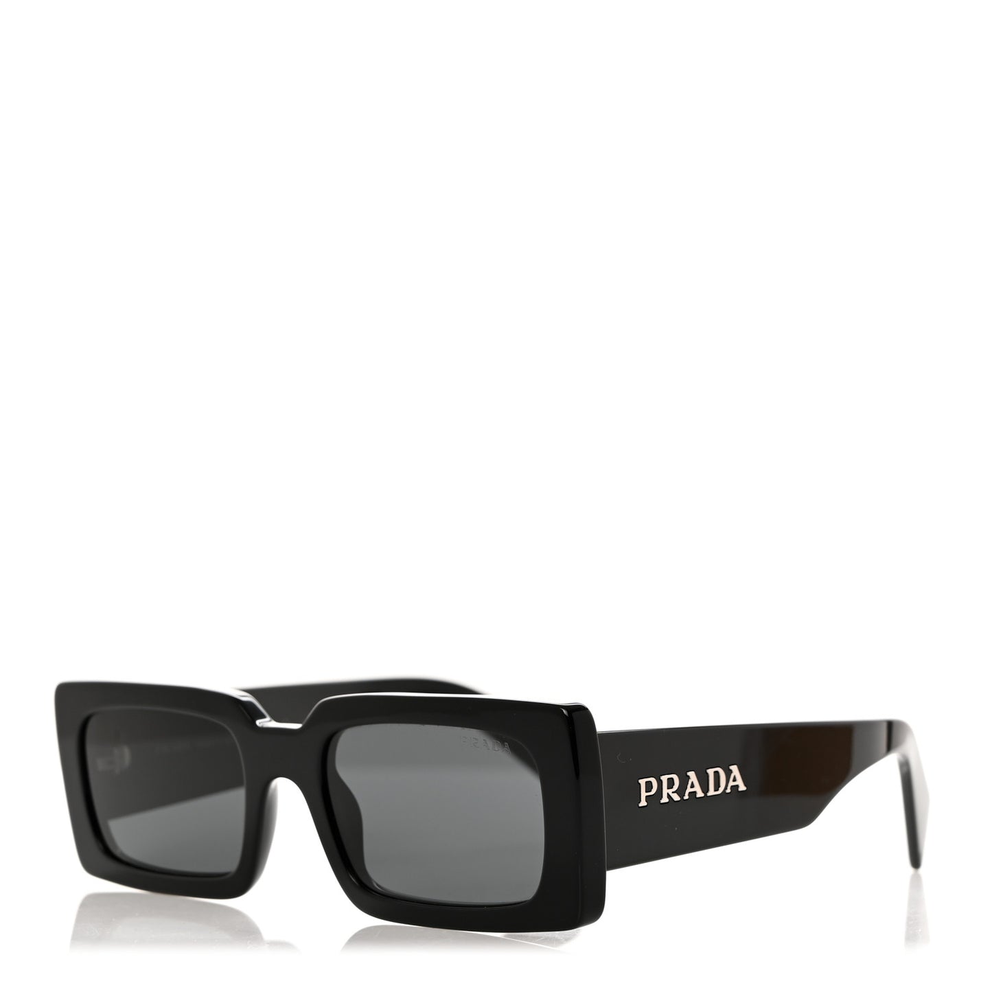 Acetate Sunglasses with Prada Logo SPR A07 Slate Gray