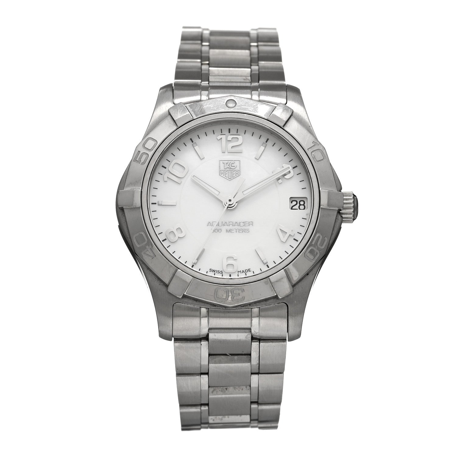 Tag Heuer Stainless Steel Mother of Pearl 32mm Aquaracer Lady Quartz Watch WAF1311 1 of 4