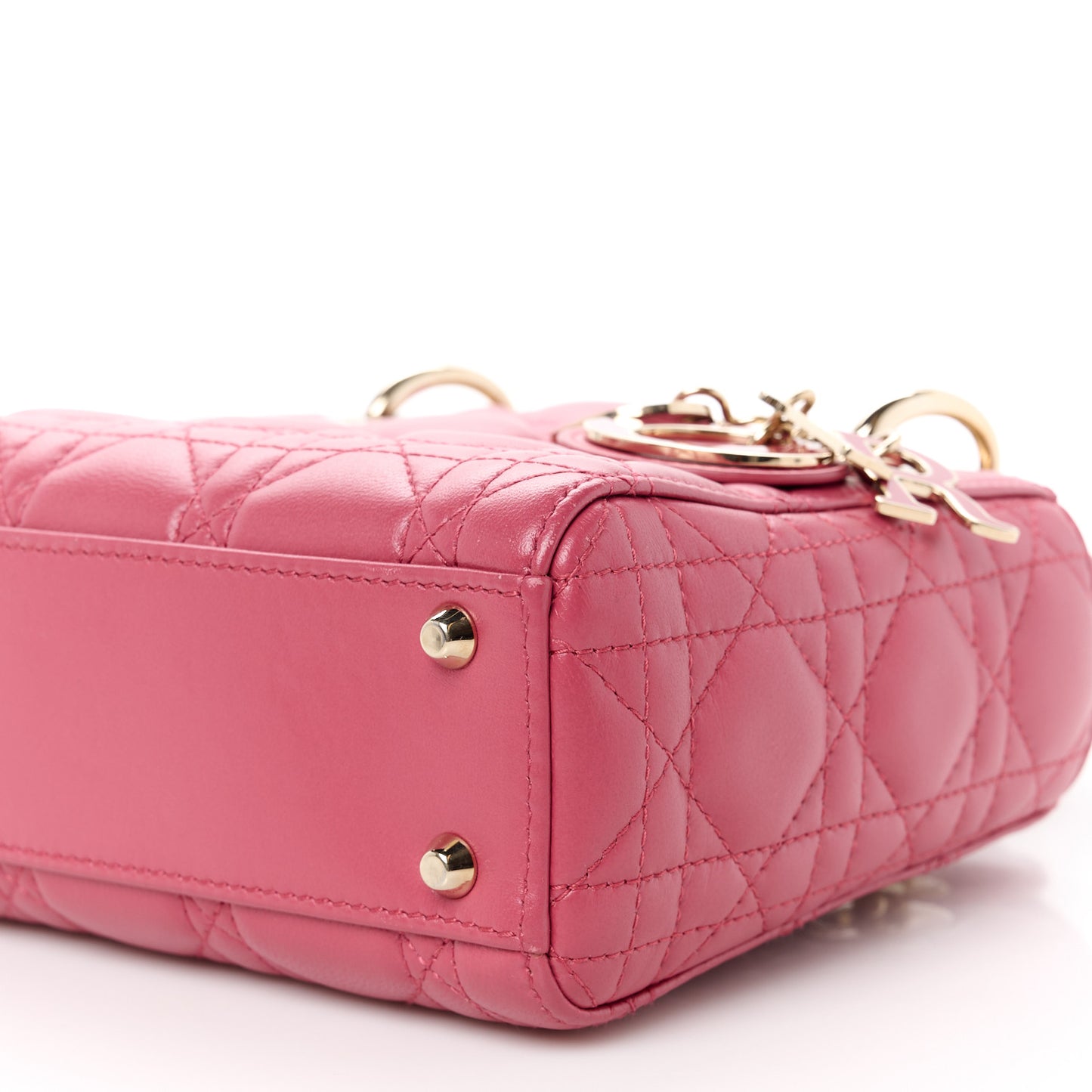Lambskin Cannage Mini Lady Dior Pink