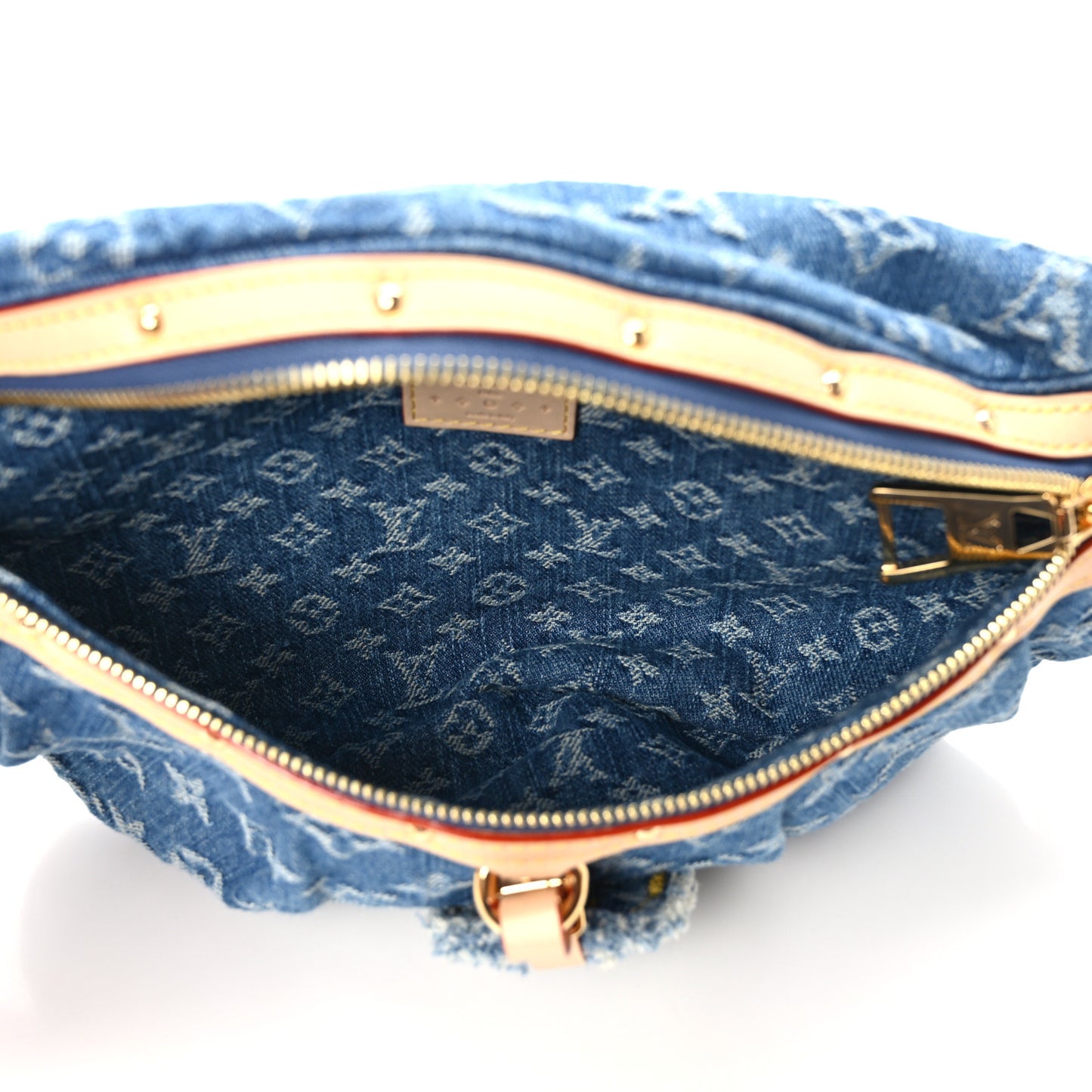 Monogram Denim High Rise Bumbag Blue
