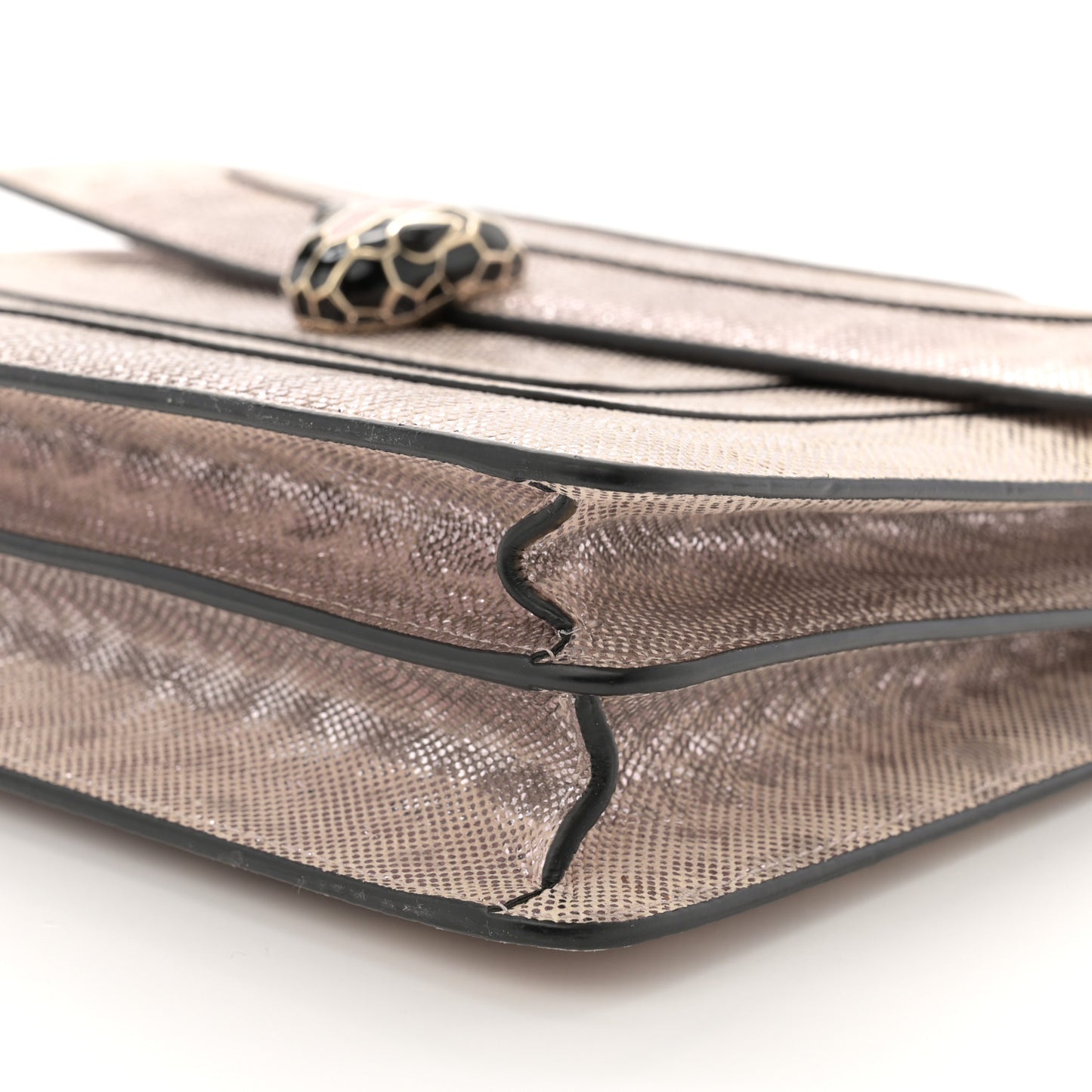 Metallic Karung Serpenti Forever Crossbody Rosa Di Francia