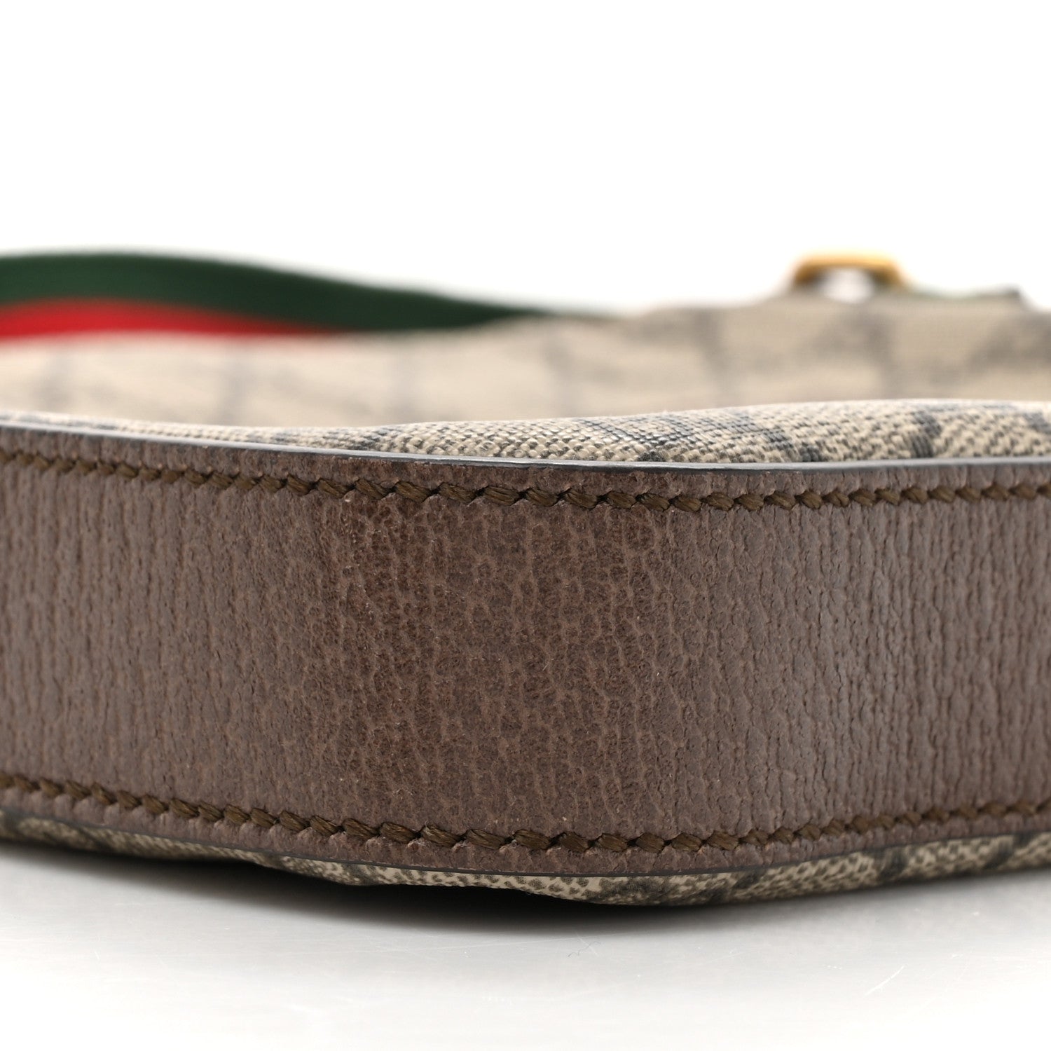 Gucci Soft GG Supreme Monogram Courrier Web Medium Flat Messenger Bag Beige New Acero Multicolor 10 of 11